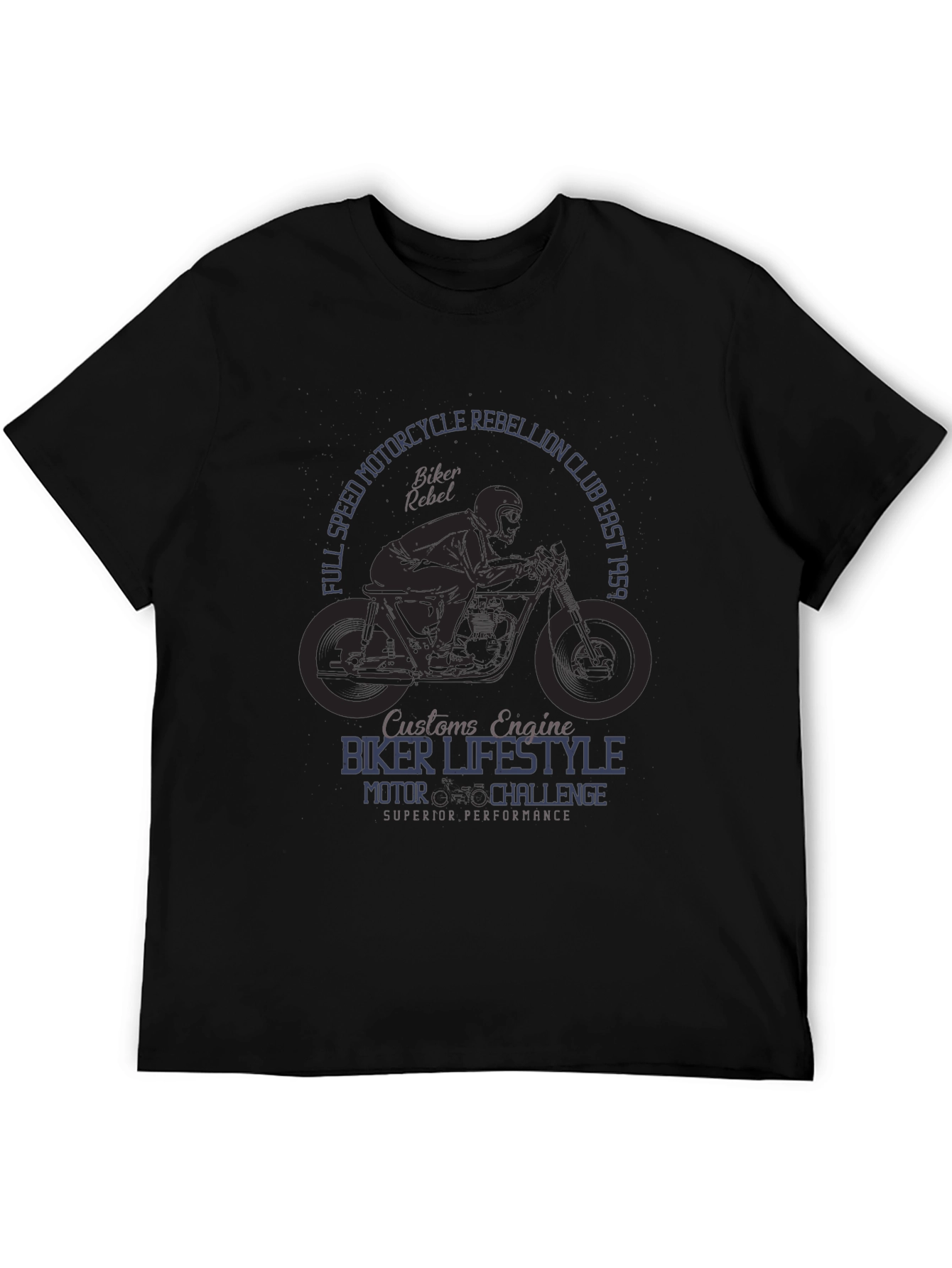 Biker Lifestyle T-Shirt - Motorcycle Rebellion Club Design