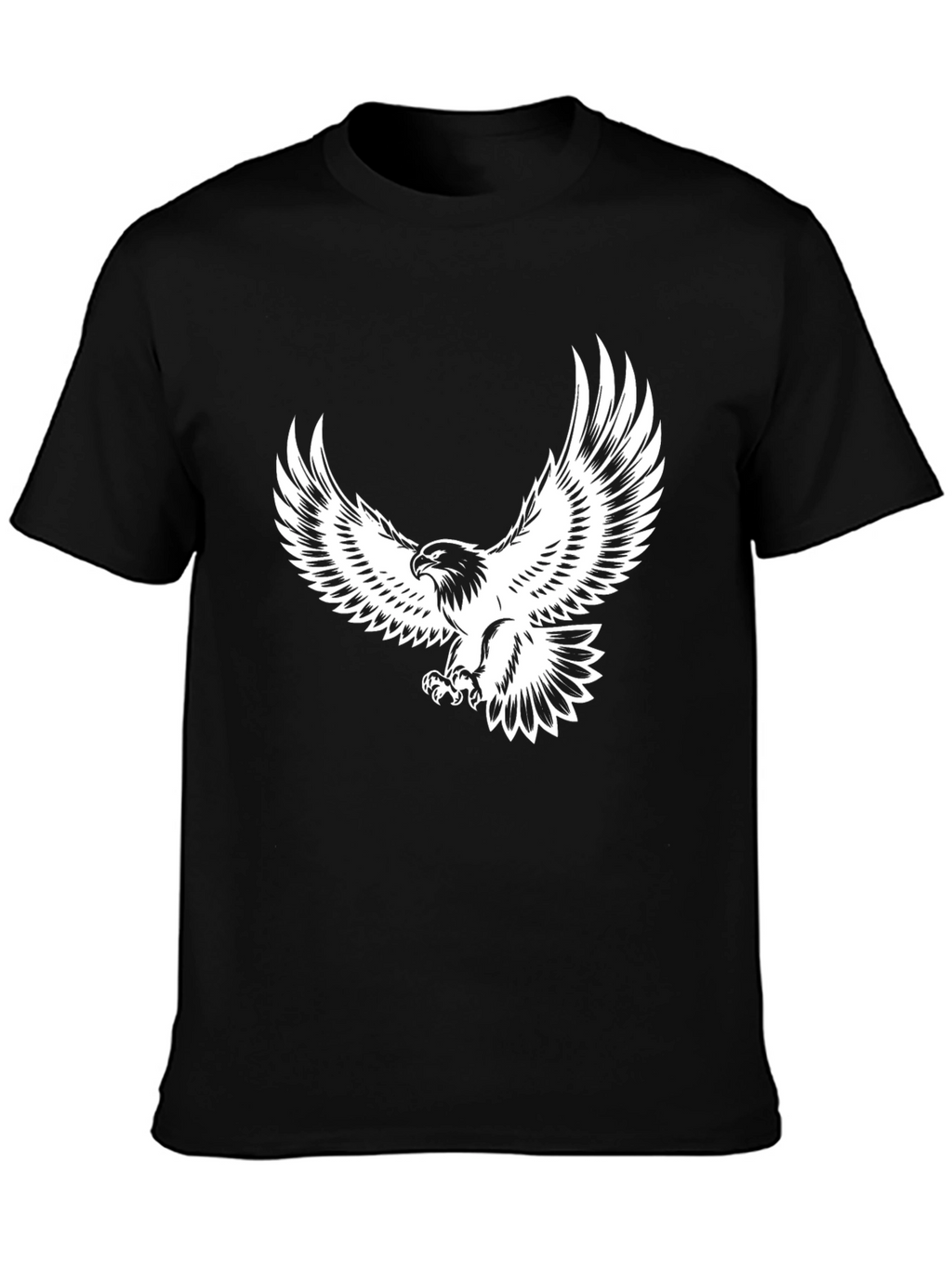 Bold Eagle Graphic Print Black T-Shirt