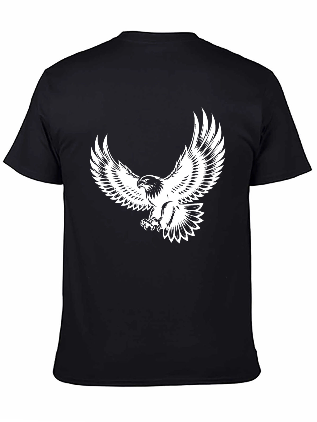 Bold Eagle Graphic Print Black T-Shirt