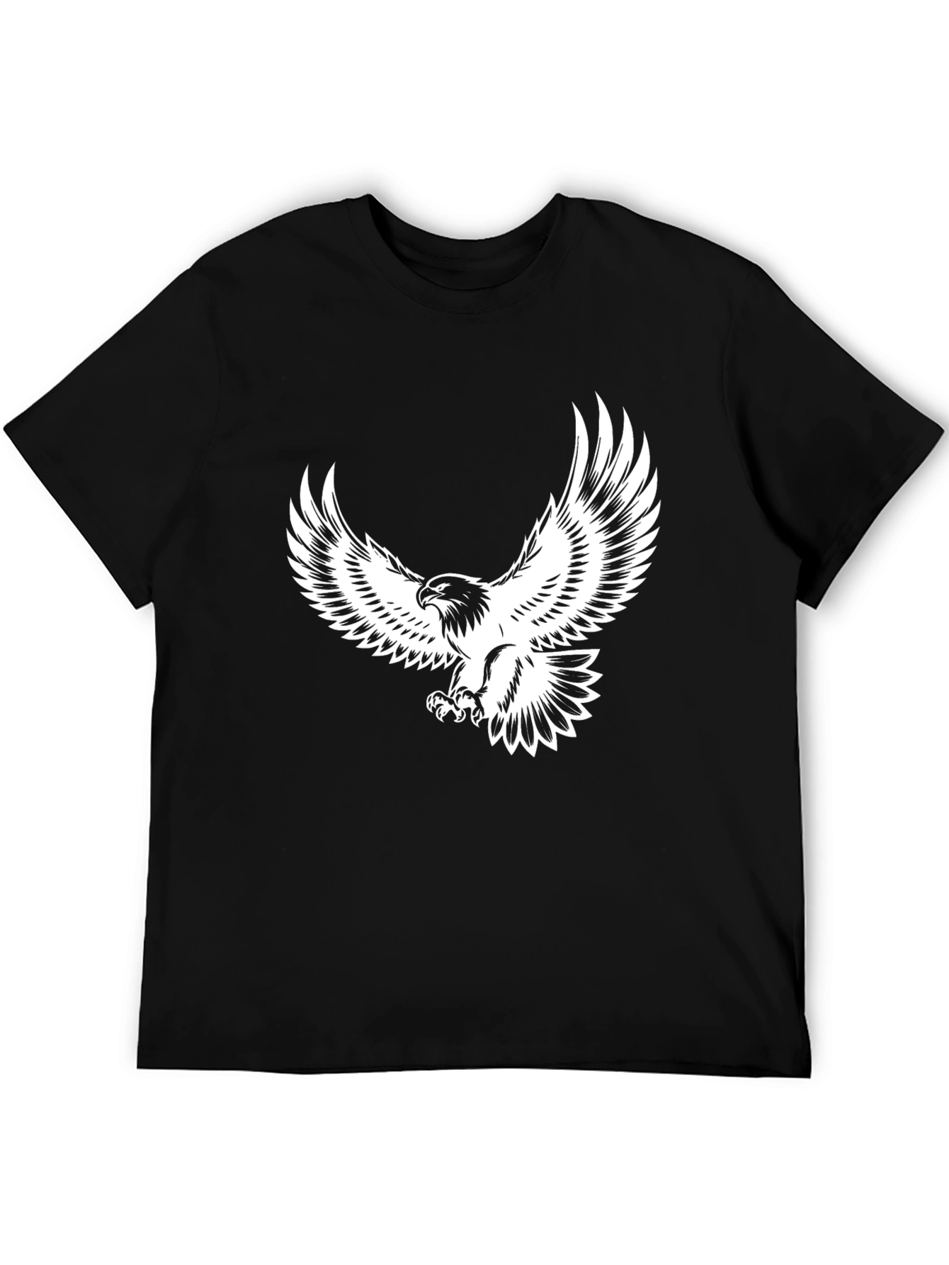 Bold Eagle Graphic Print Black T-Shirt