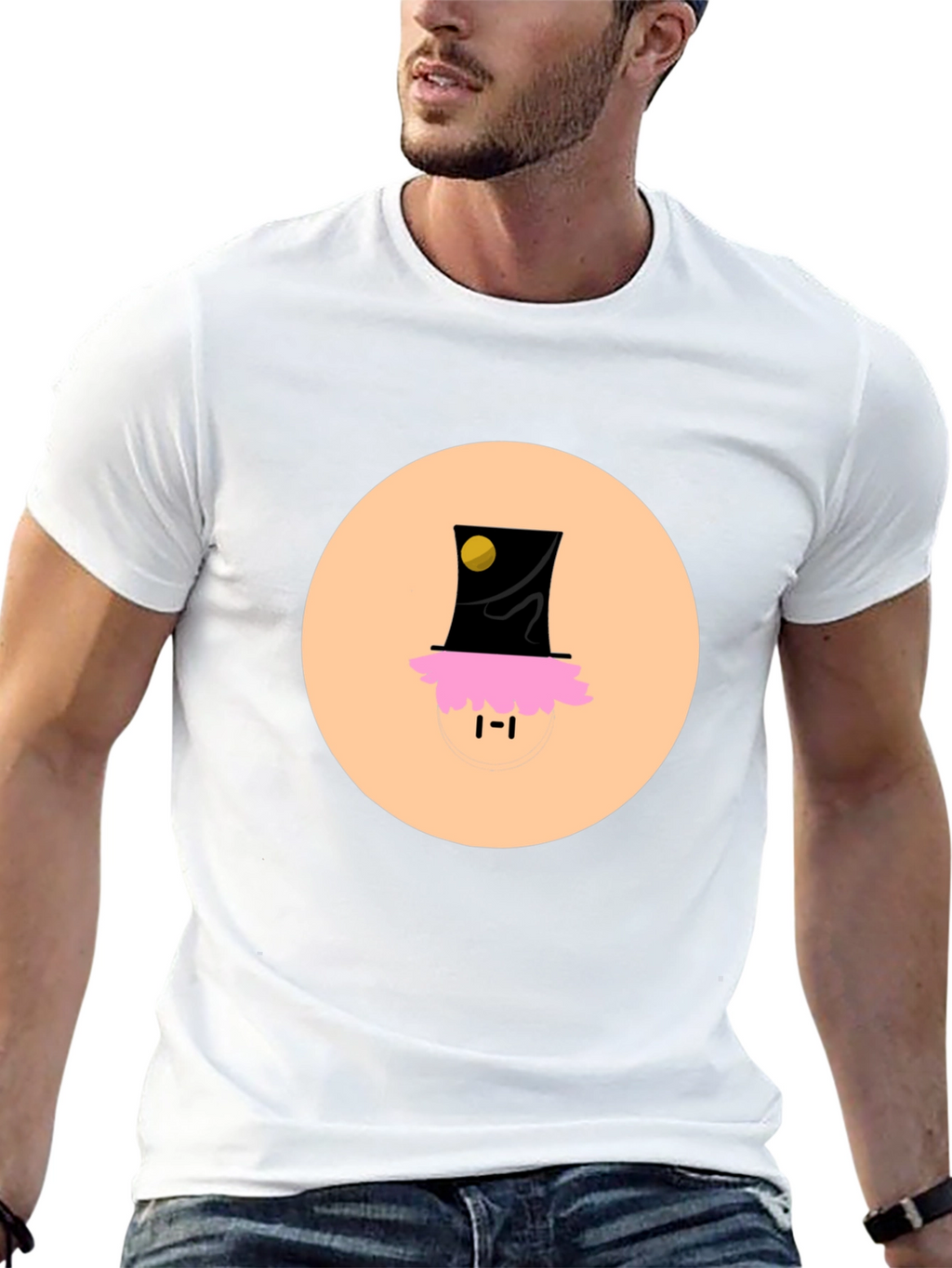Funky Top Hat Tee - Unique Graphic Print T-Shirt