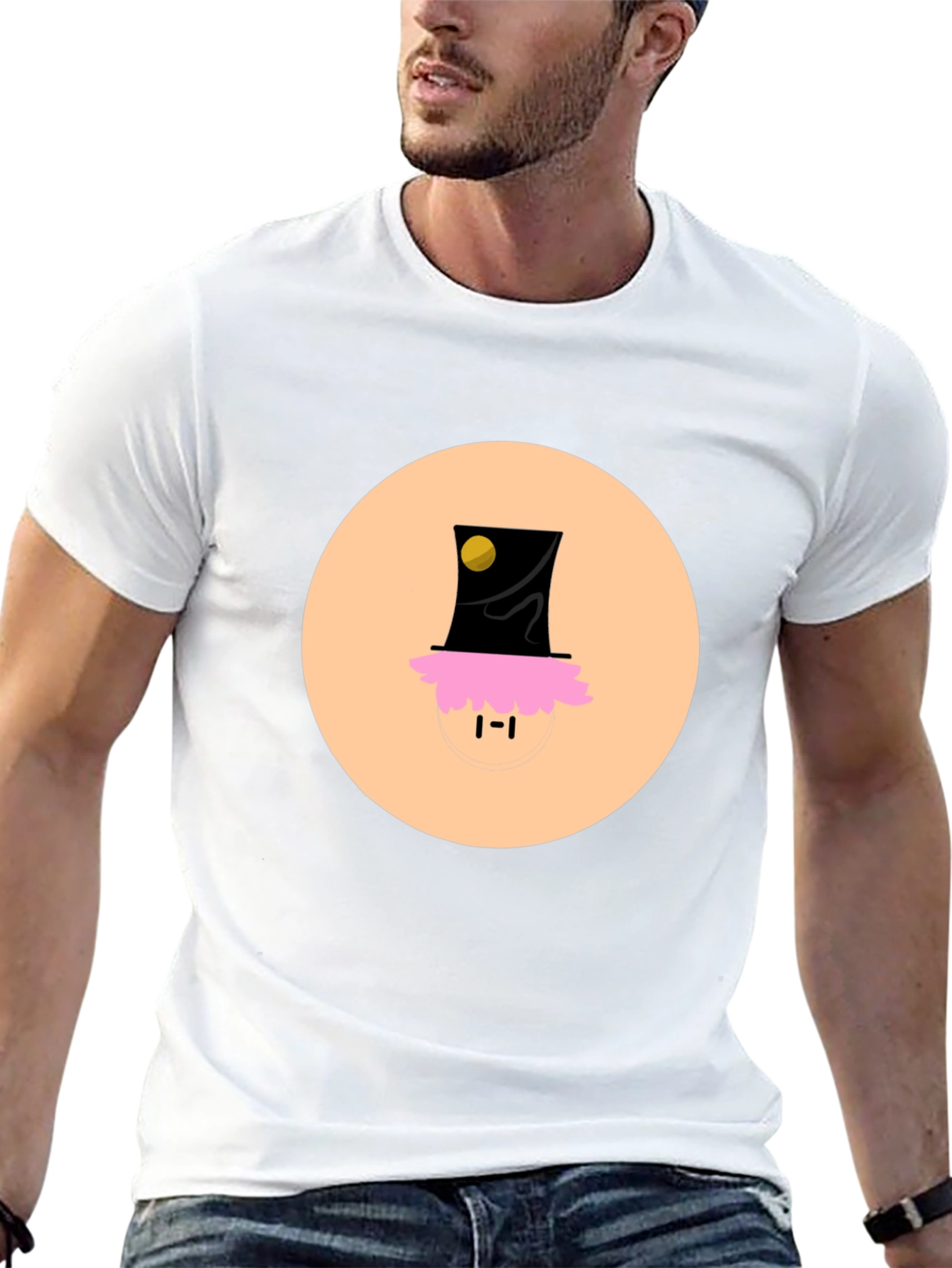 Funky Top Hat Tee - Unique Graphic Print T-Shirt