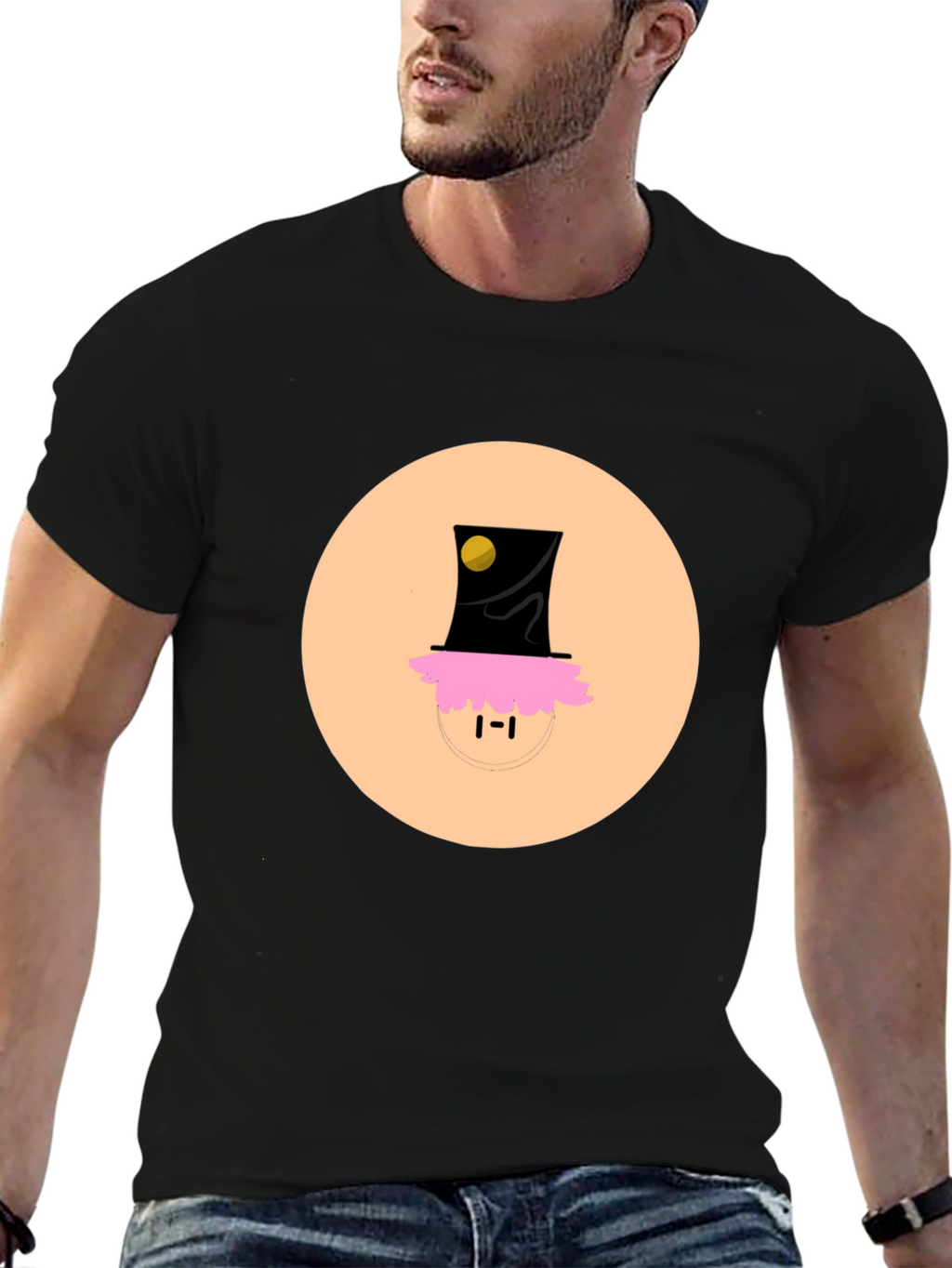 Funky Top Hat Tee - Unique Graphic Print T-Shirt