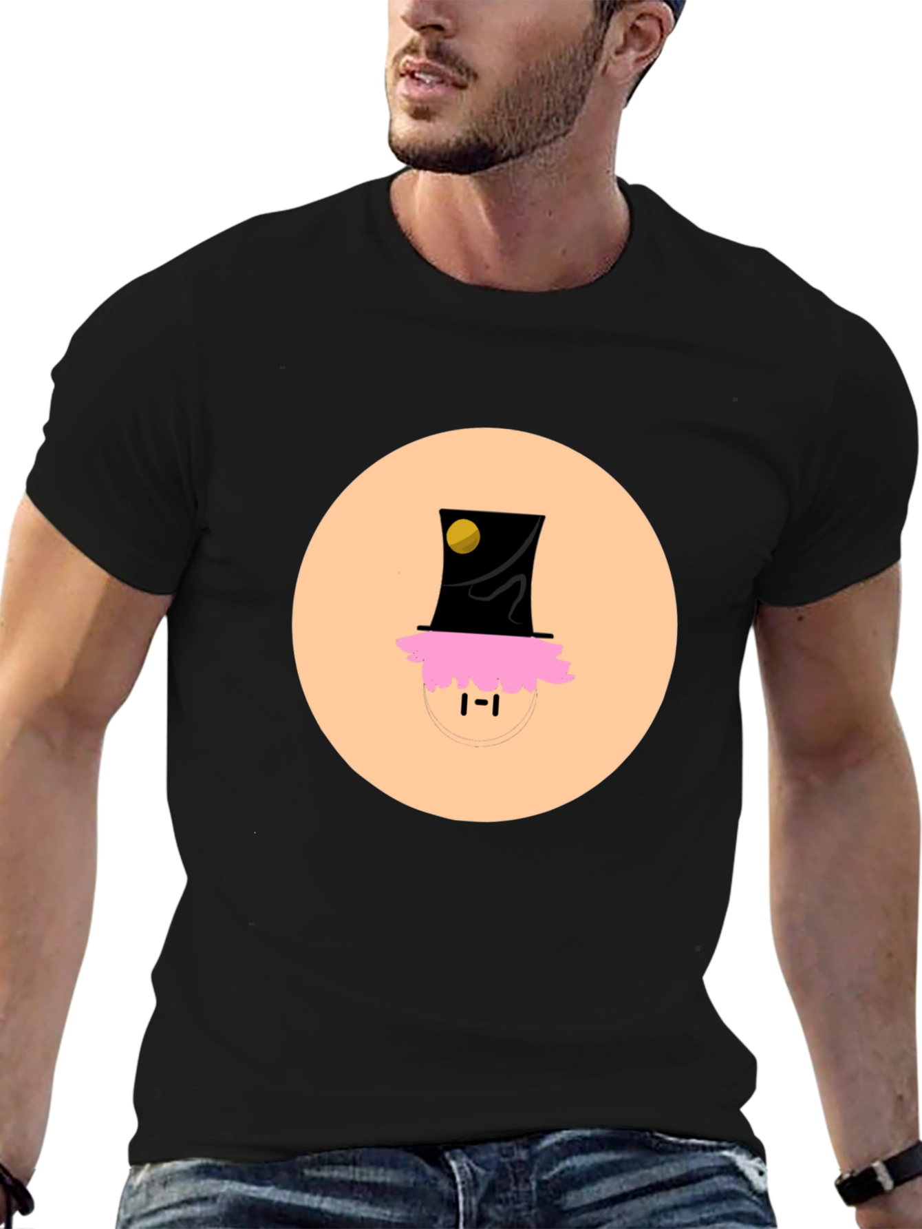 Funky Top Hat Tee - Unique Graphic Print T-Shirt