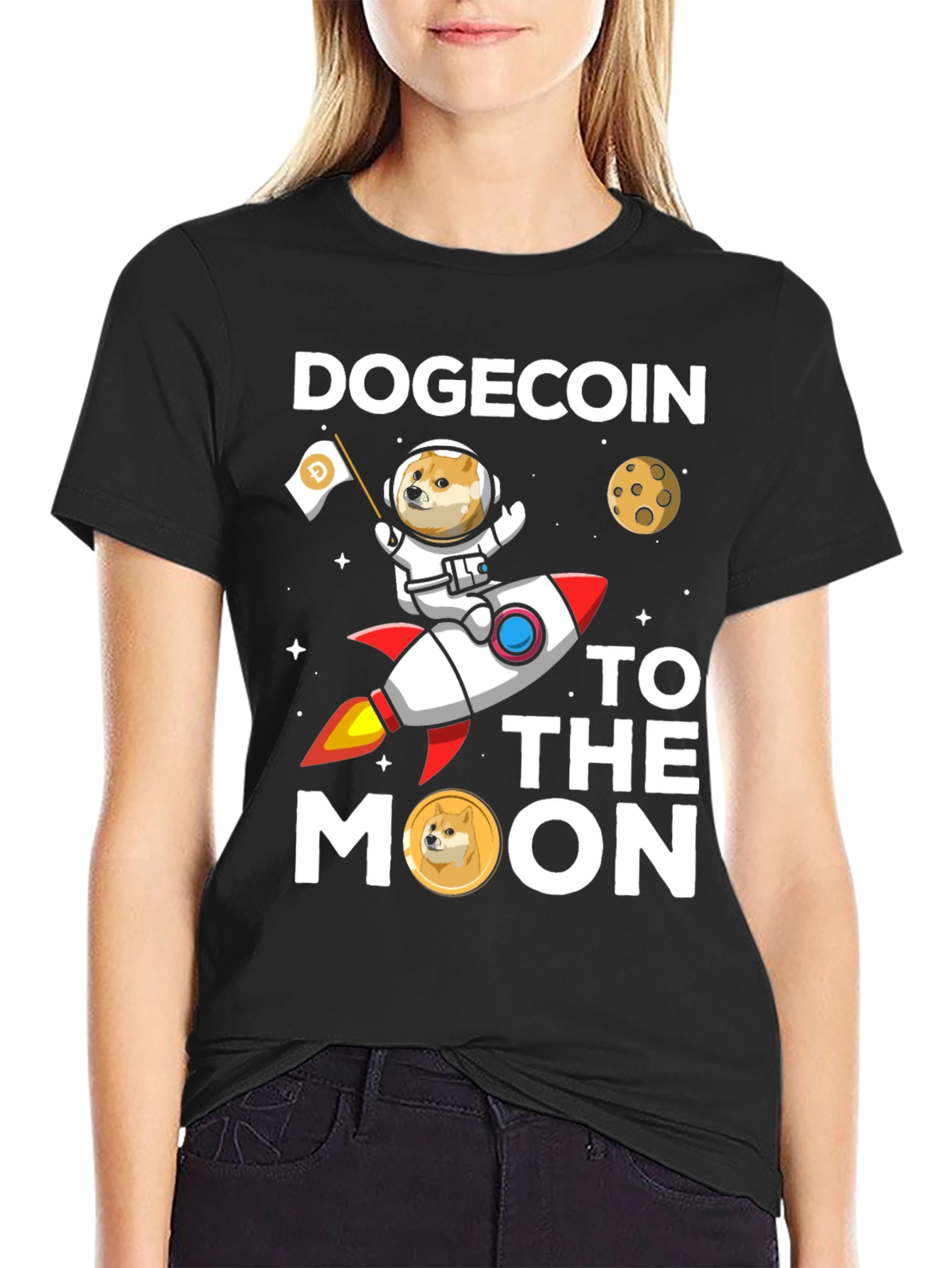Dogecoin to the Moon T-Shirt