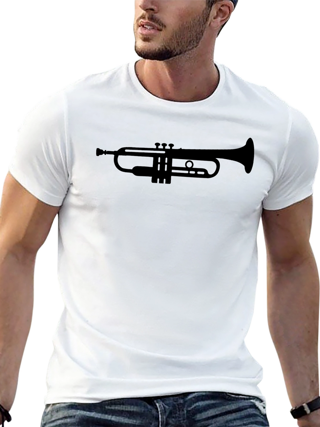 Trumpet Graphic Tee - Musical Instrument Shirt