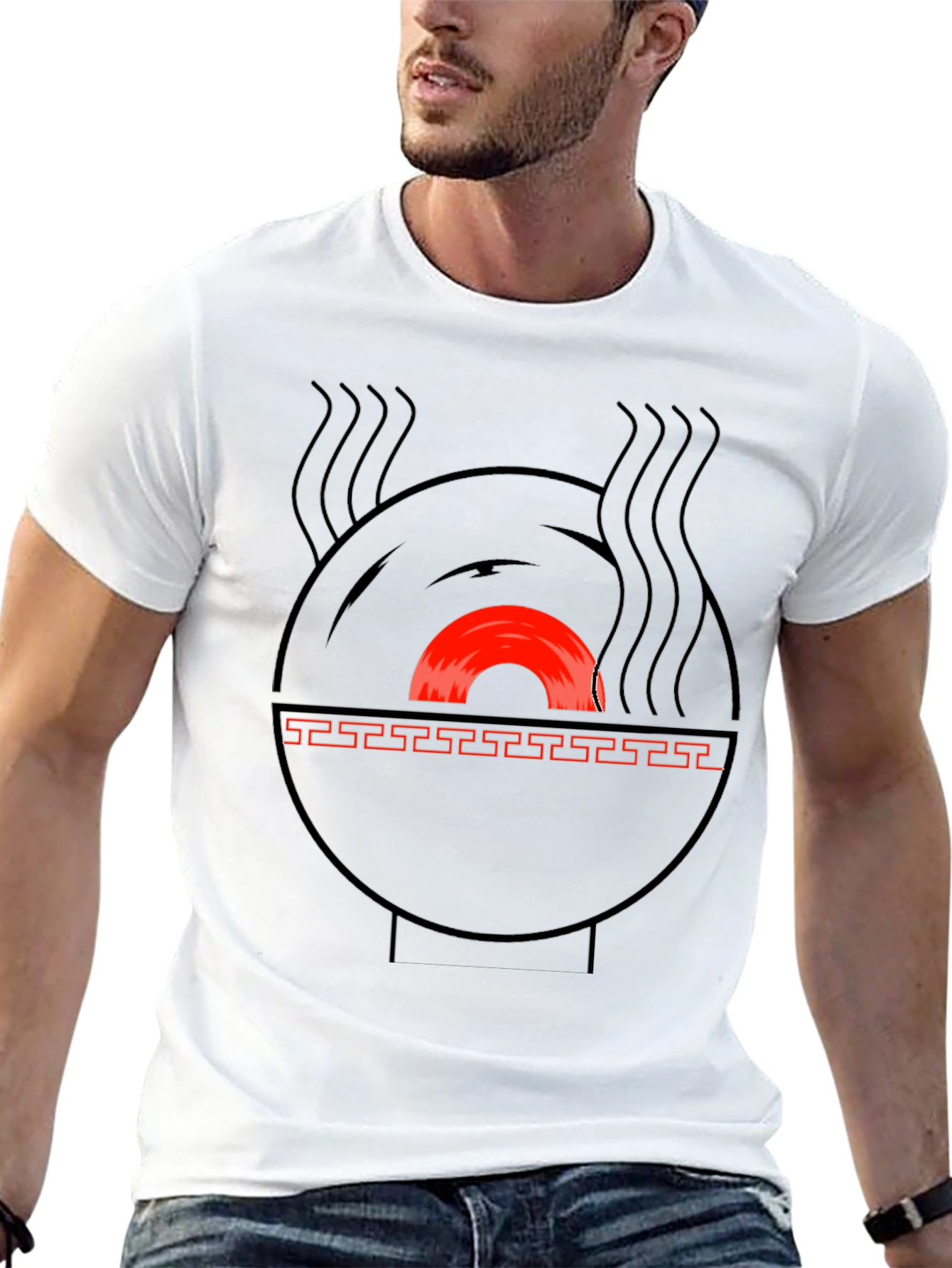 Ramen Record Player T-Shirt - Unique Music Lover Tee