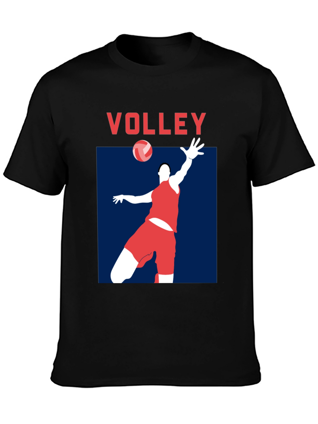 Volley Graphic Tee - Sporty Black T-Shirt