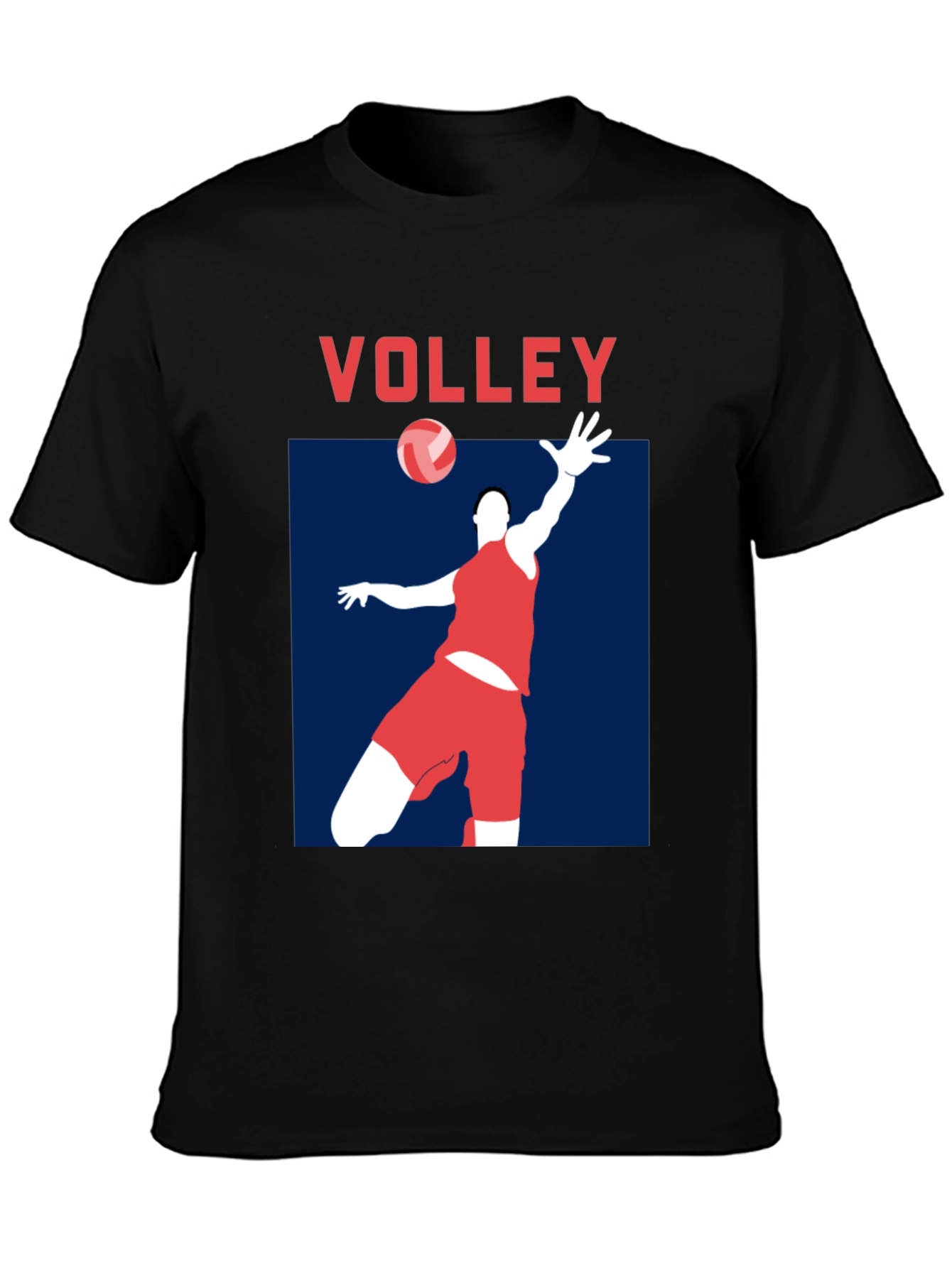 Volley Graphic Tee - Sporty Black T-Shirt