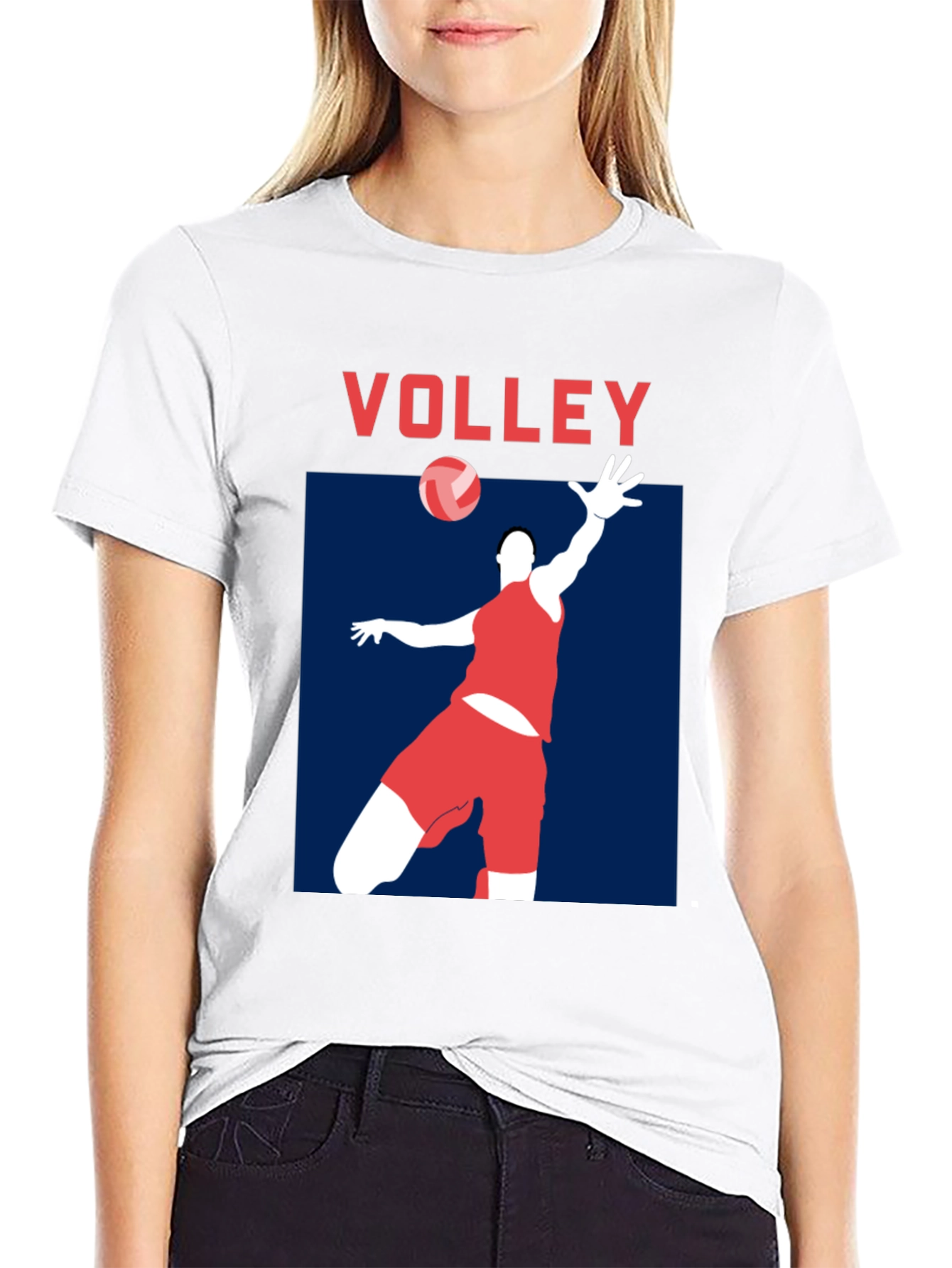 Volley Graphic Tee - Sporty Black T-Shirt