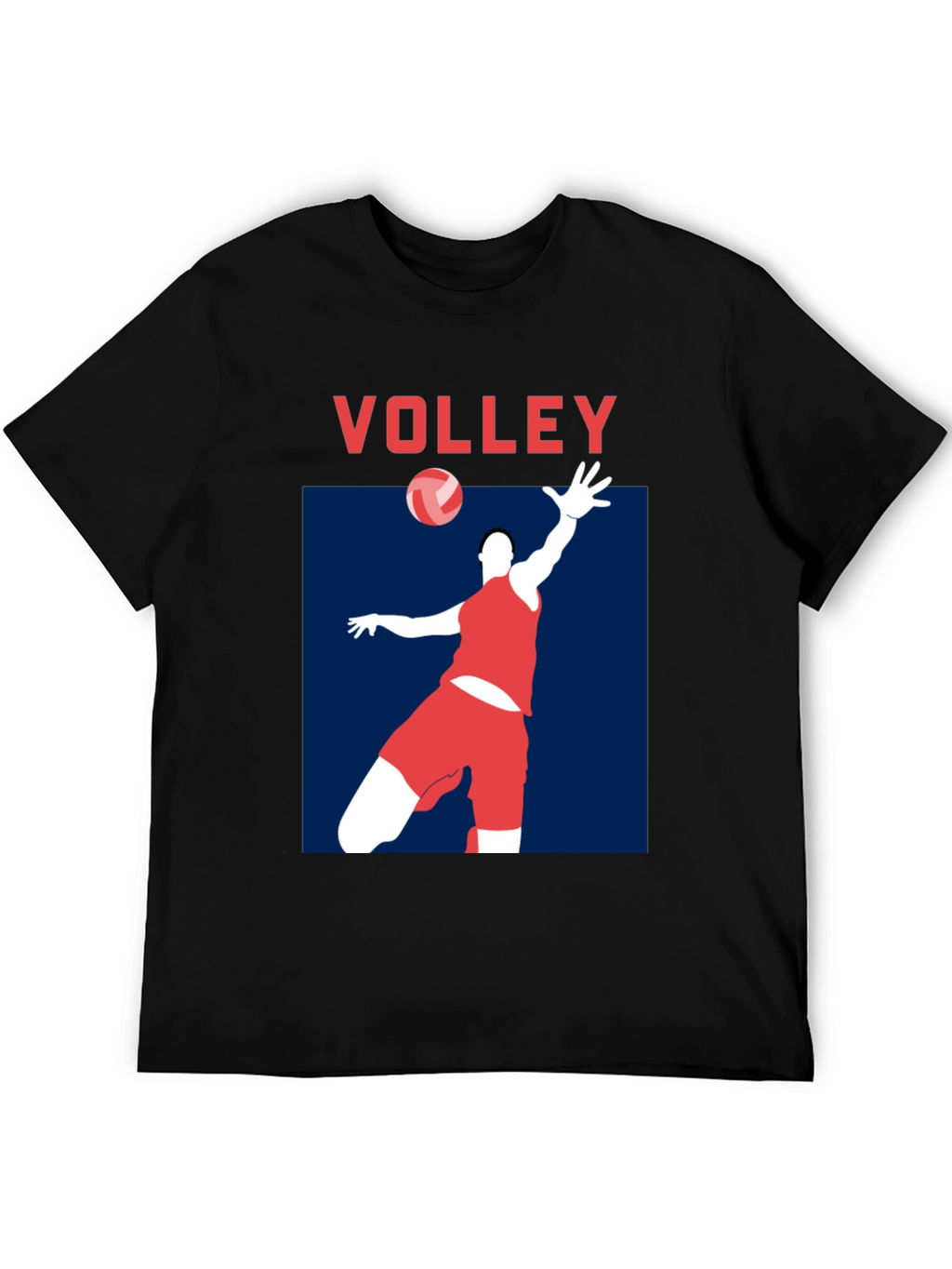 Volley Graphic Tee - Sporty Black T-Shirt