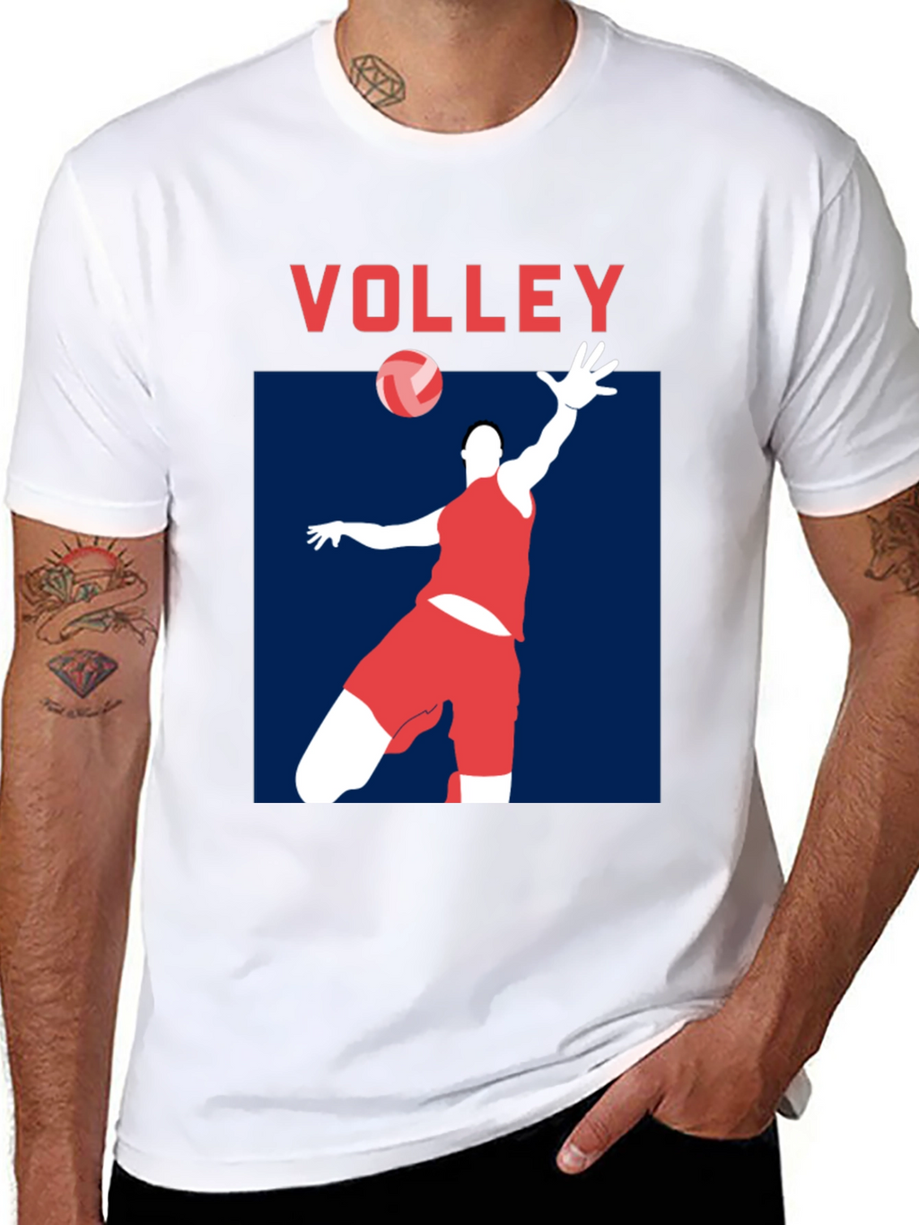 Volley Graphic Tee - Sporty Black T-Shirt