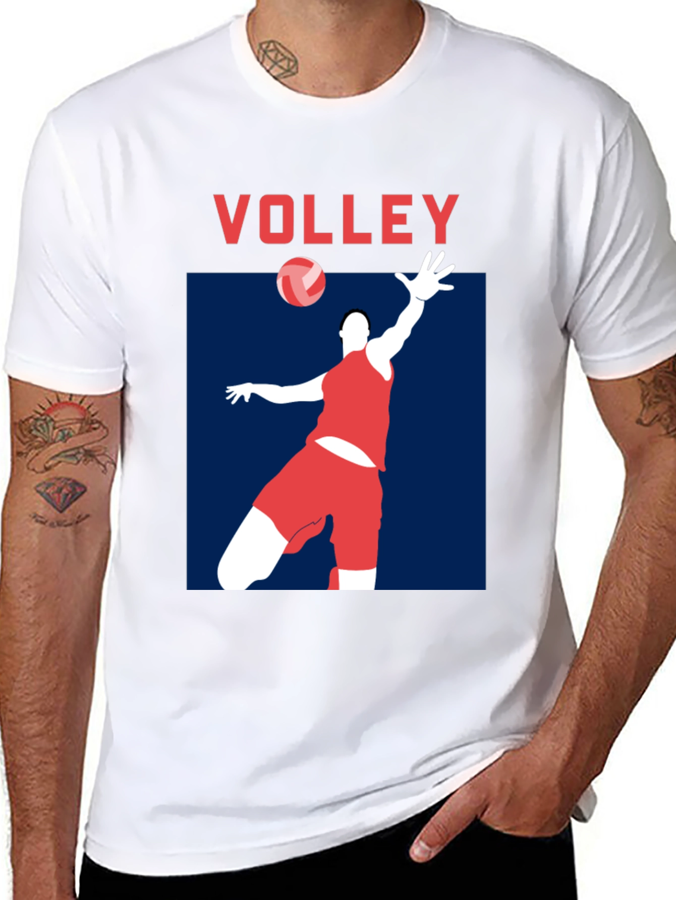 Volley Graphic Tee - Sporty Black T-Shirt