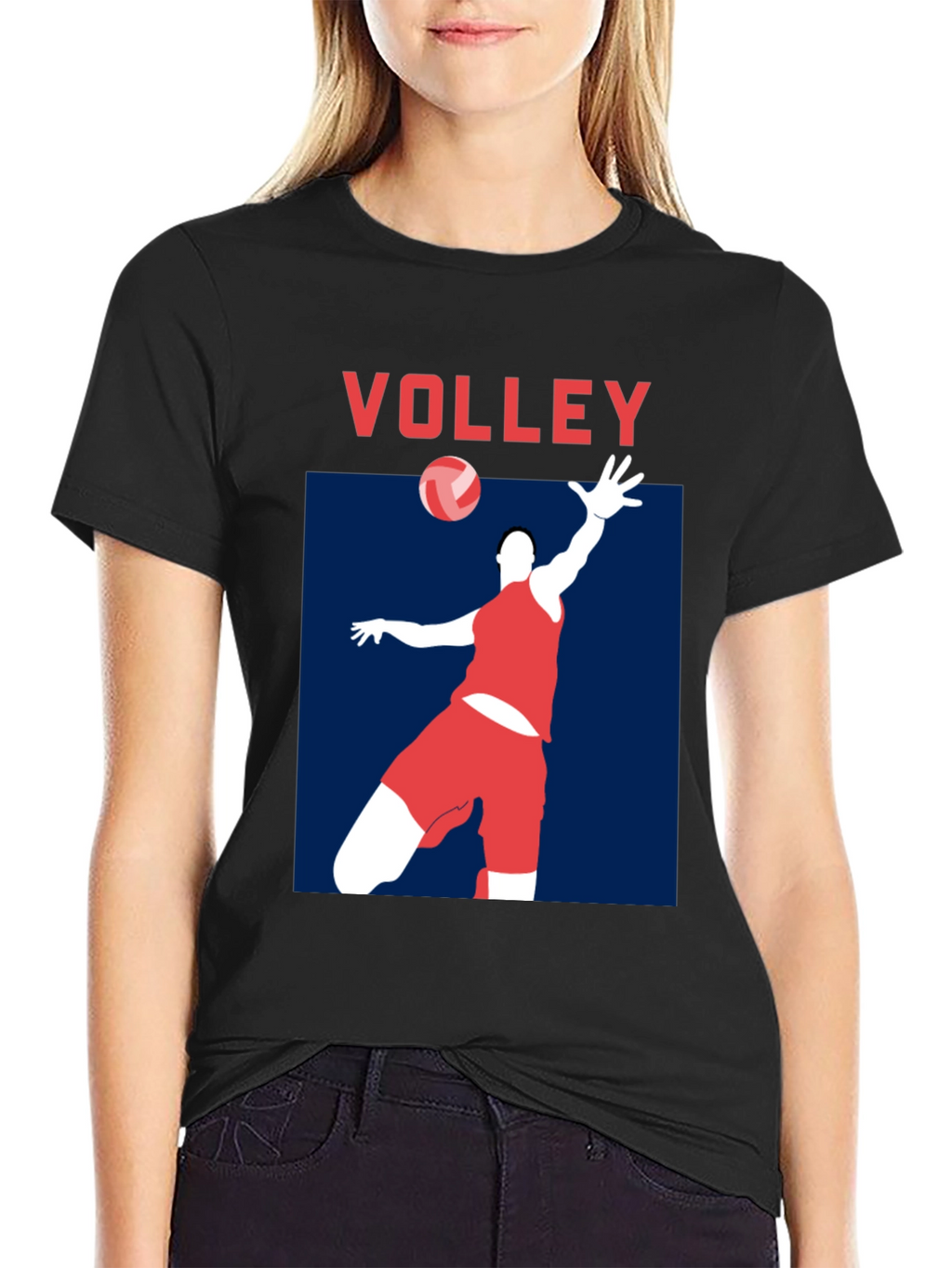 Volley Graphic Tee - Sporty Black T-Shirt
