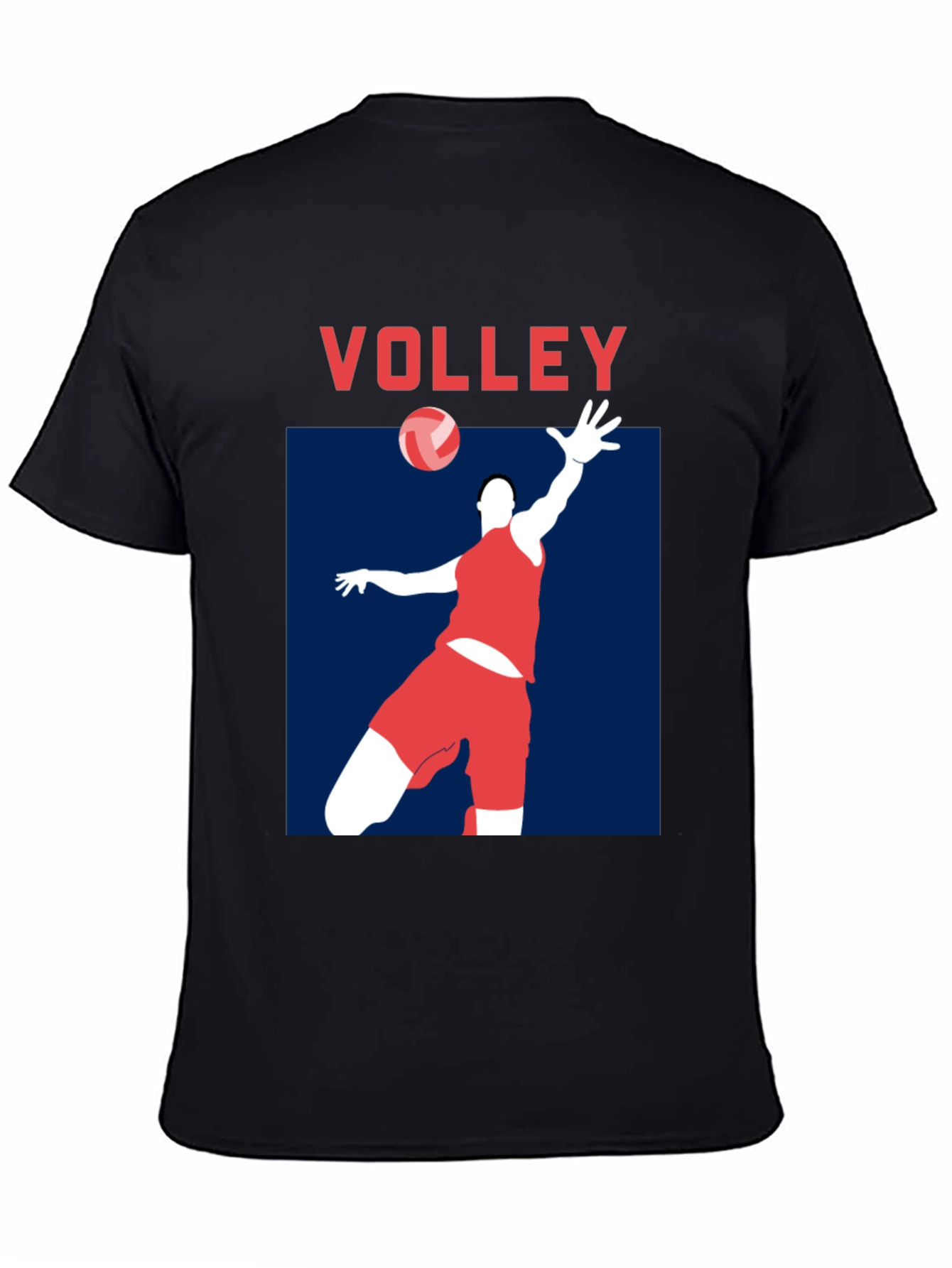 Volley Graphic Tee - Sporty Black T-Shirt