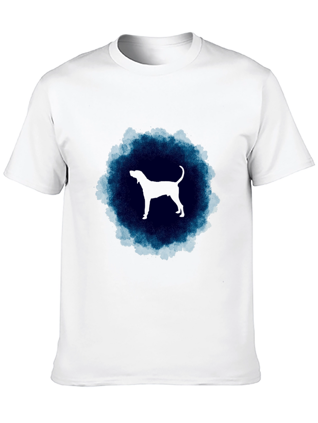 Dog Silhouette T-Shirt - Cool Blue Graphic Tee