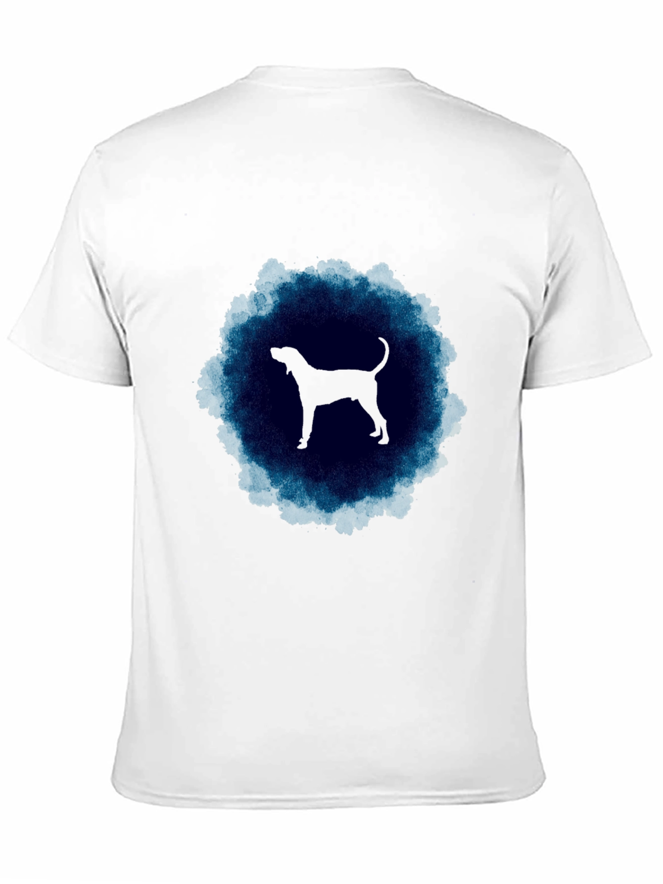 Dog Silhouette T-Shirt - Cool Blue Graphic Tee