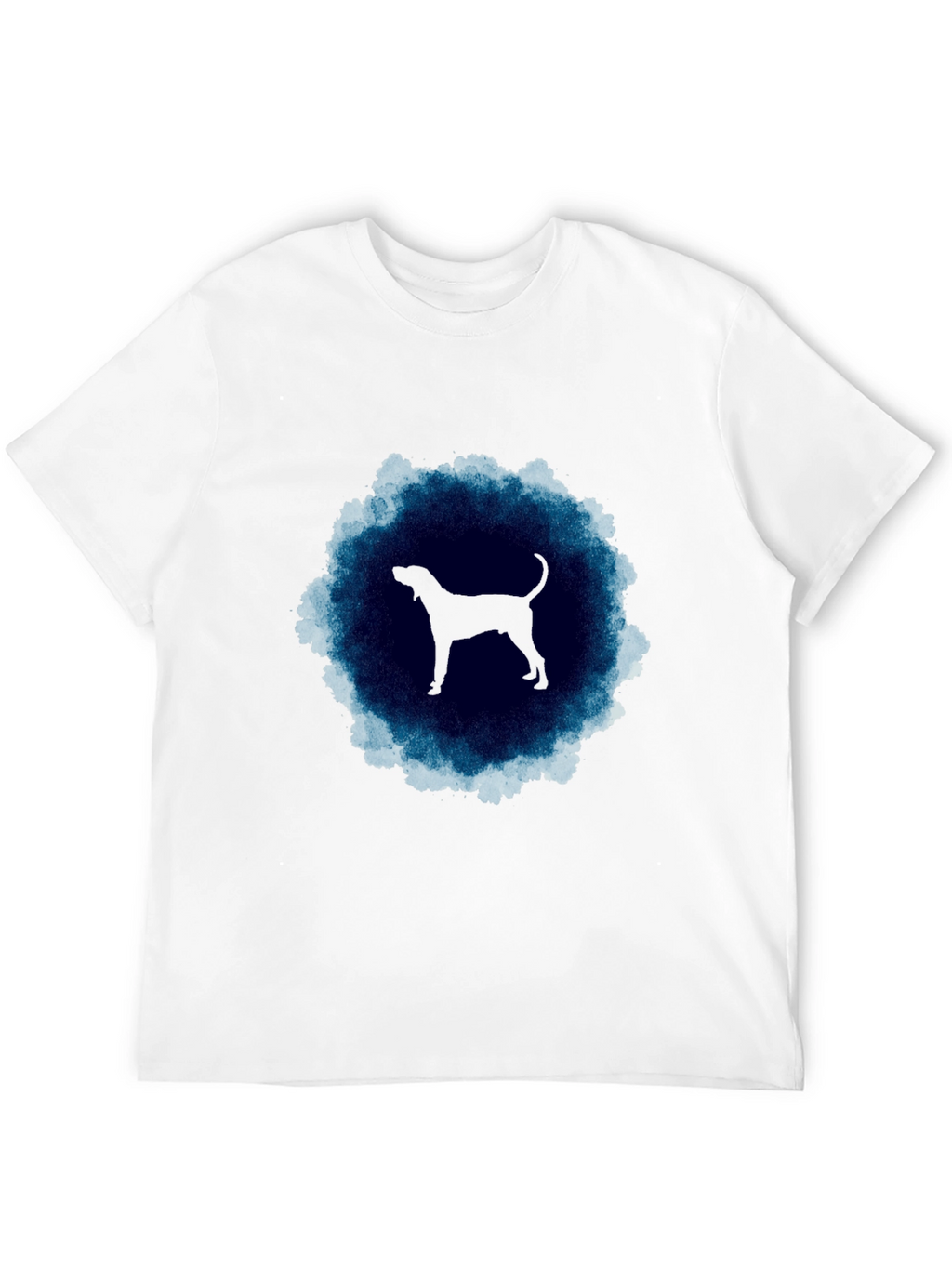 Dog Silhouette T-Shirt - Cool Blue Graphic Tee
