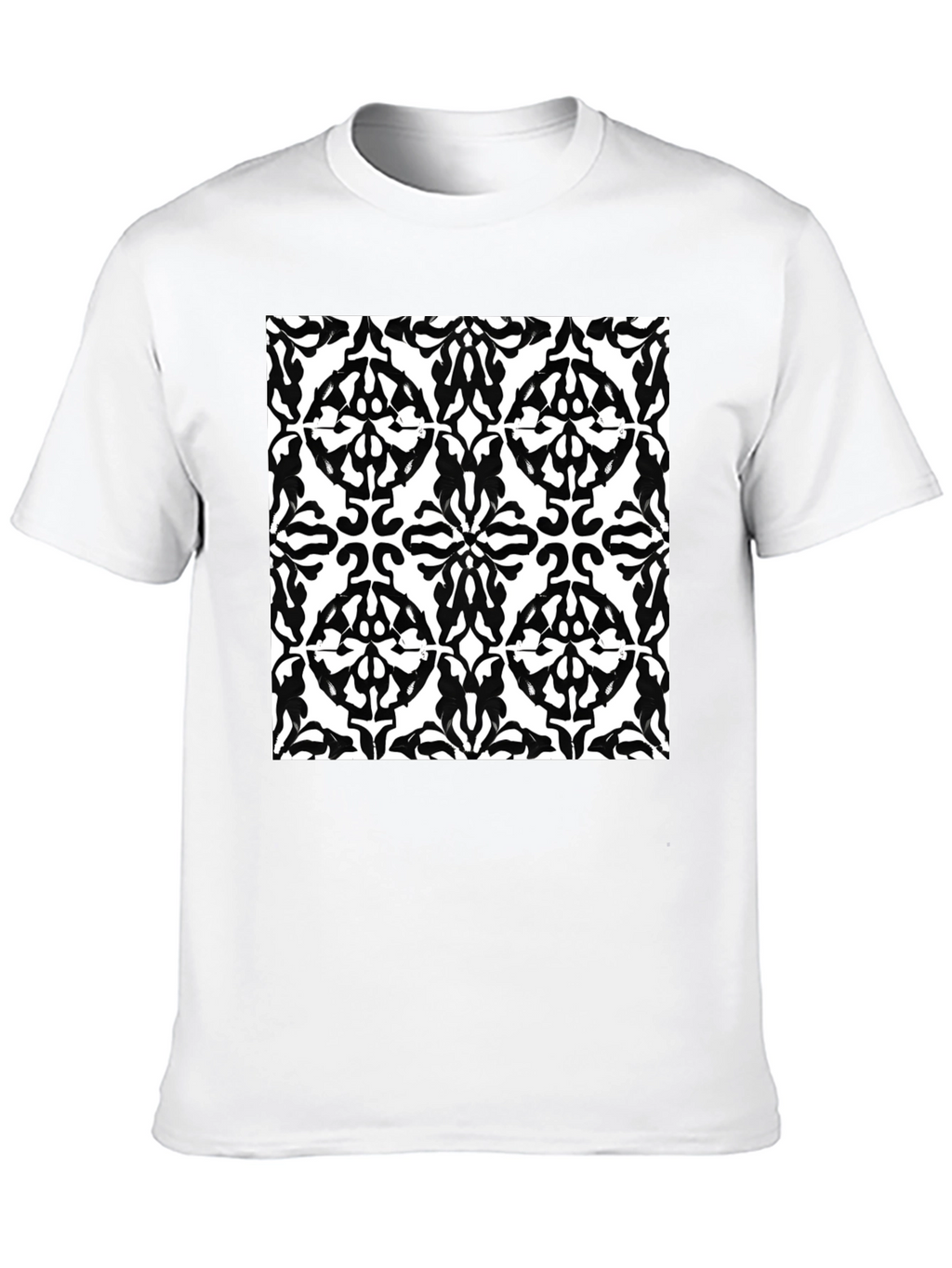 Abstract Pattern Black T-Shirt | Mens Short Sleeve