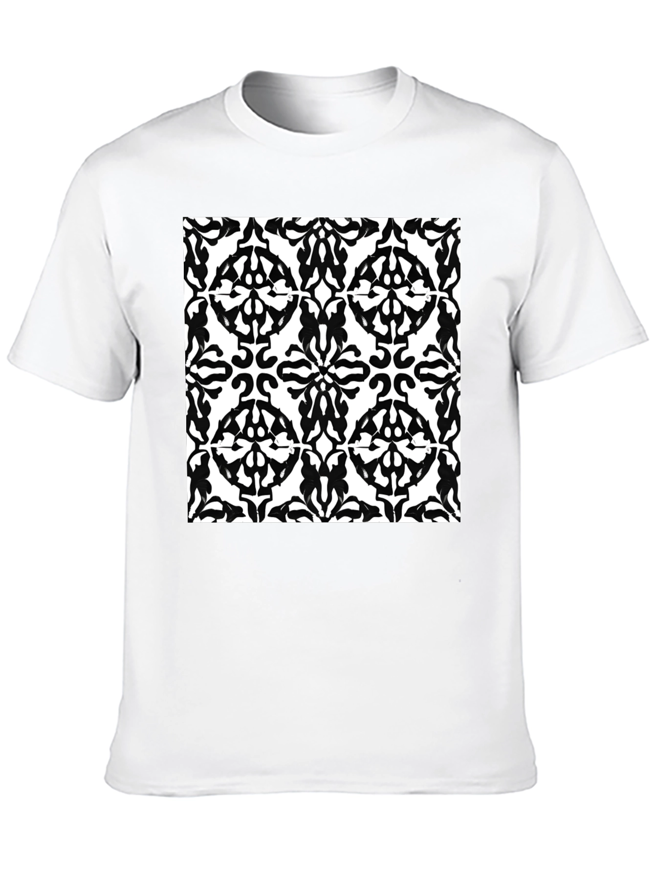 Abstract Pattern Black T-Shirt | Mens Short Sleeve