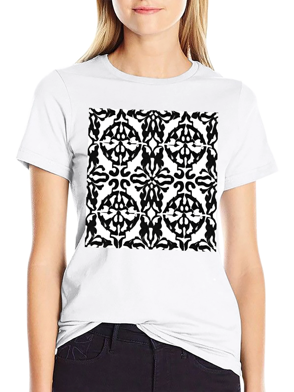 Abstract Pattern Black T-Shirt | Mens Short Sleeve