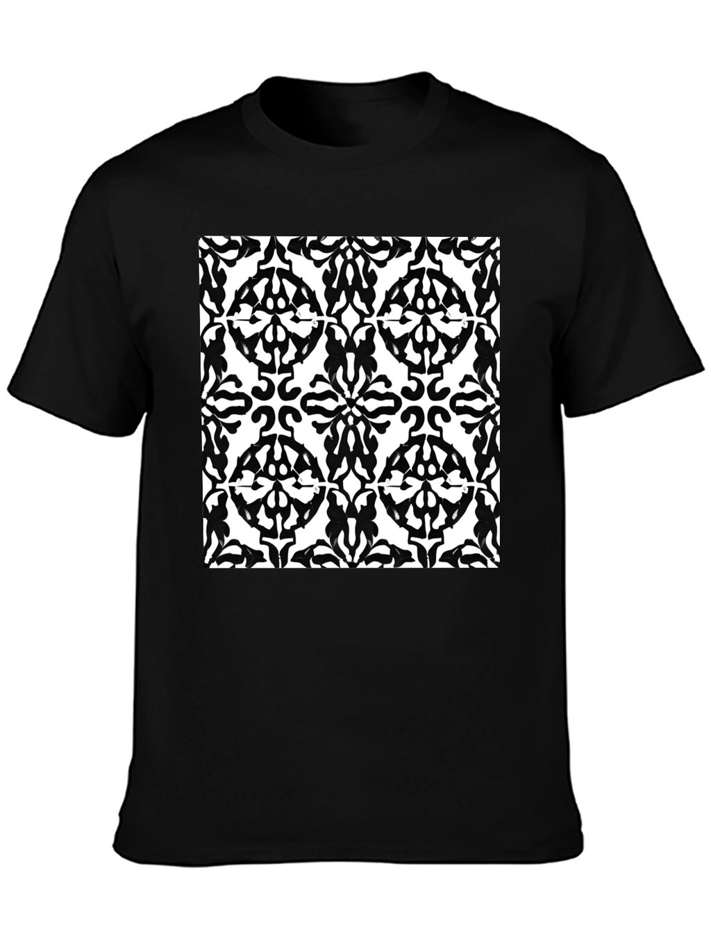 Abstract Pattern Black T-Shirt | Mens Short Sleeve