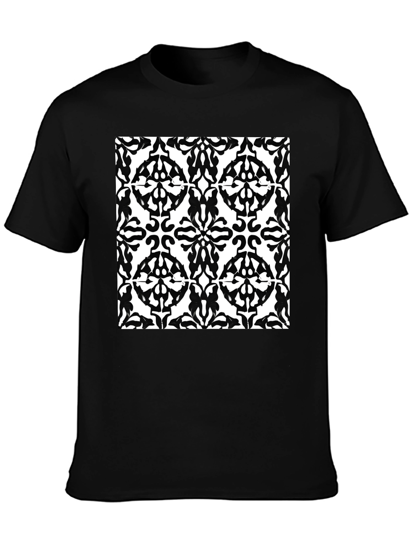 Abstract Pattern Black T-Shirt | Mens Short Sleeve