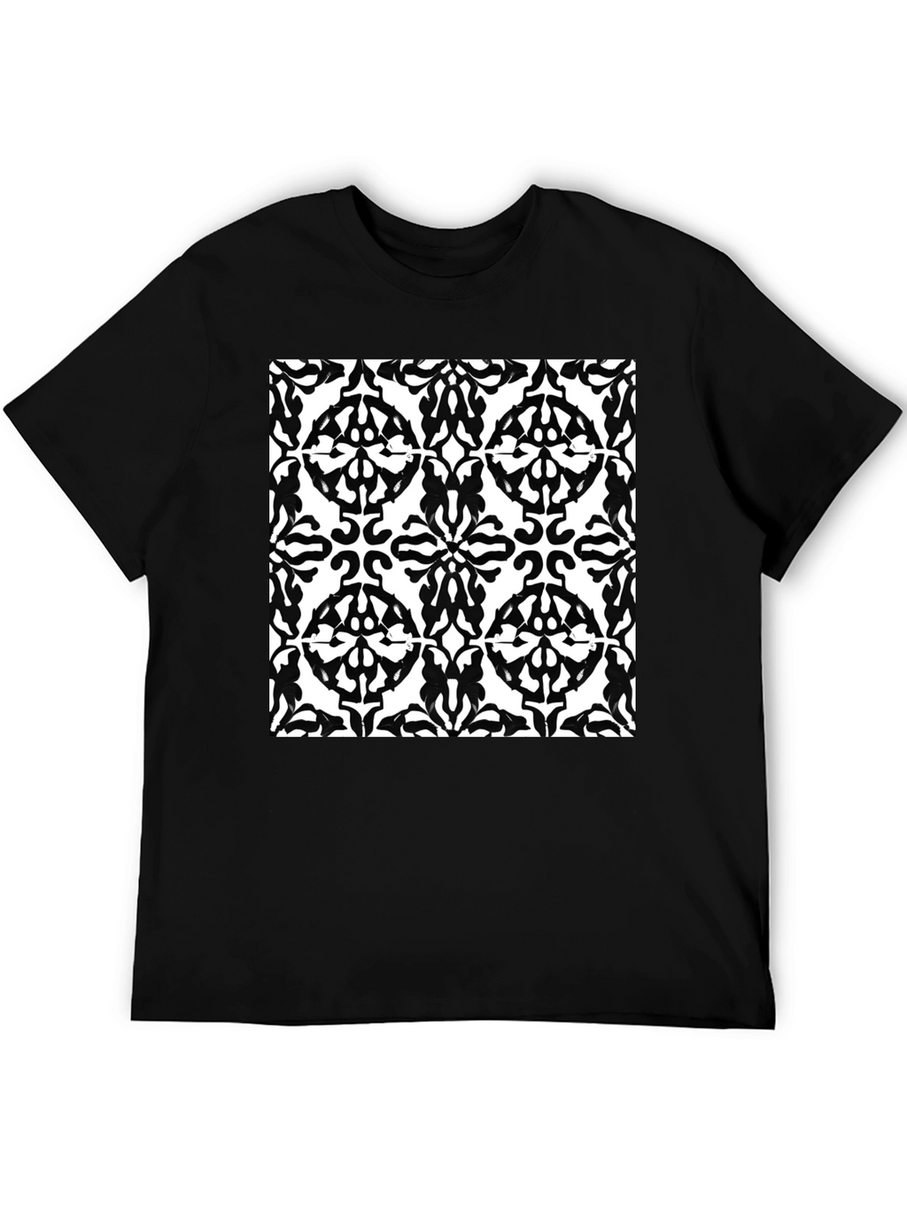 Abstract Pattern Black T-Shirt | Mens Short Sleeve