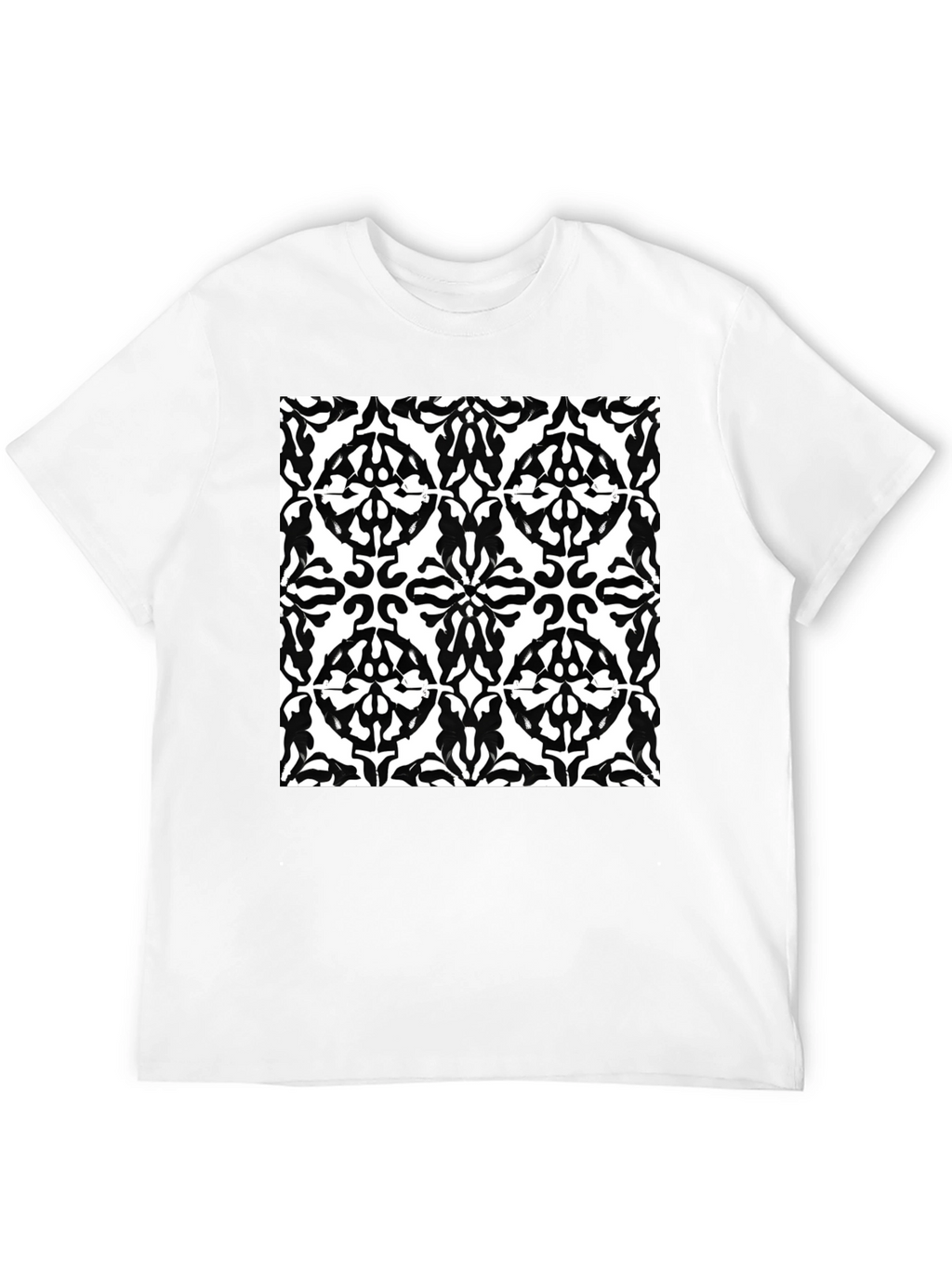 Abstract Pattern Black T-Shirt | Mens Short Sleeve