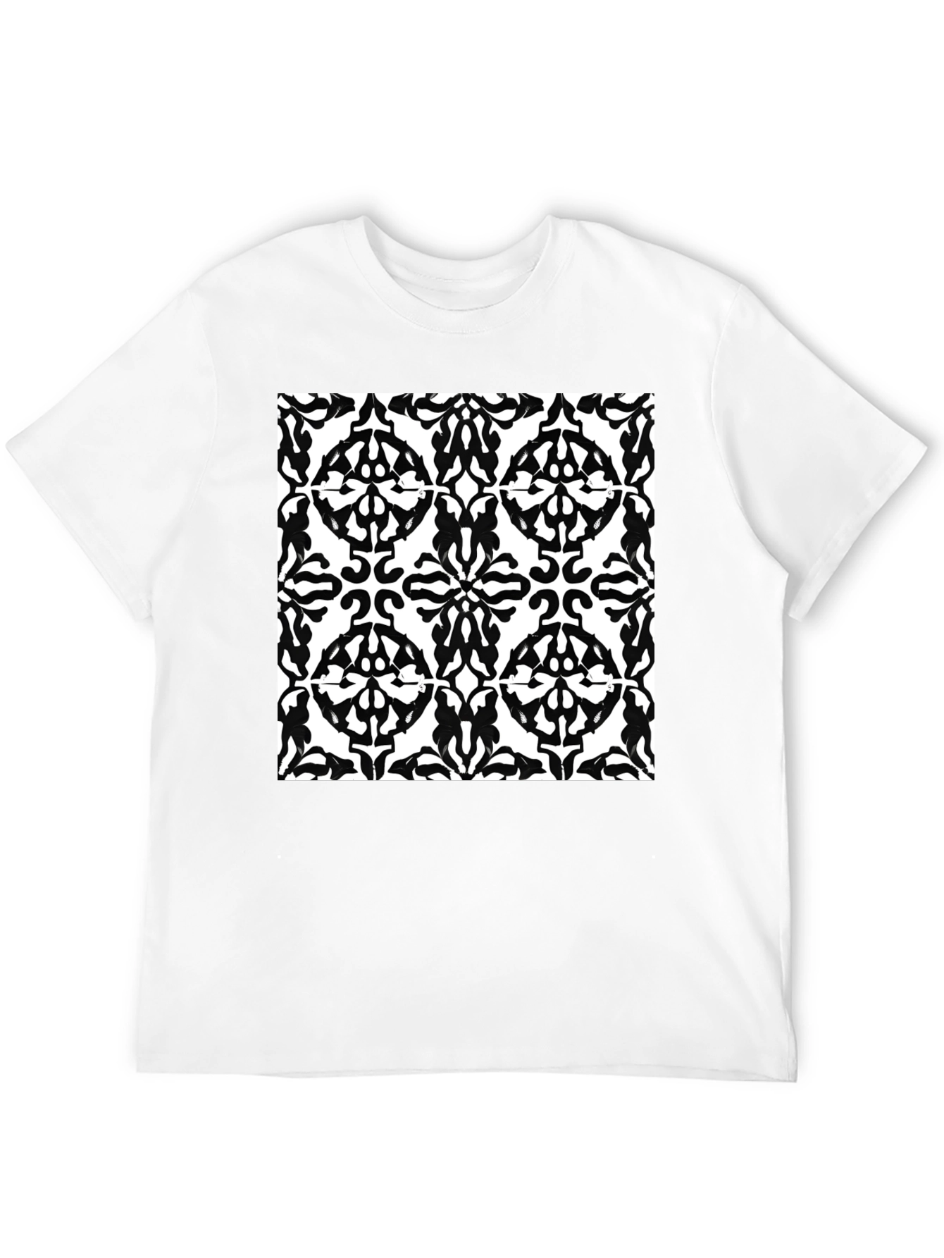 Abstract Pattern Black T-Shirt | Mens Short Sleeve