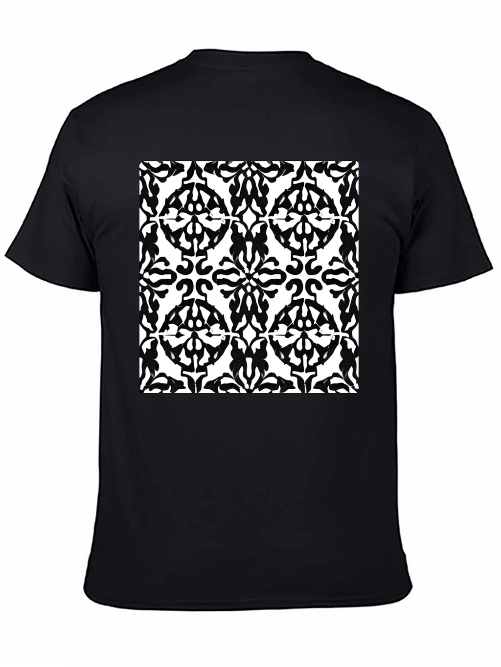 Abstract Pattern Black T-Shirt | Mens Short Sleeve