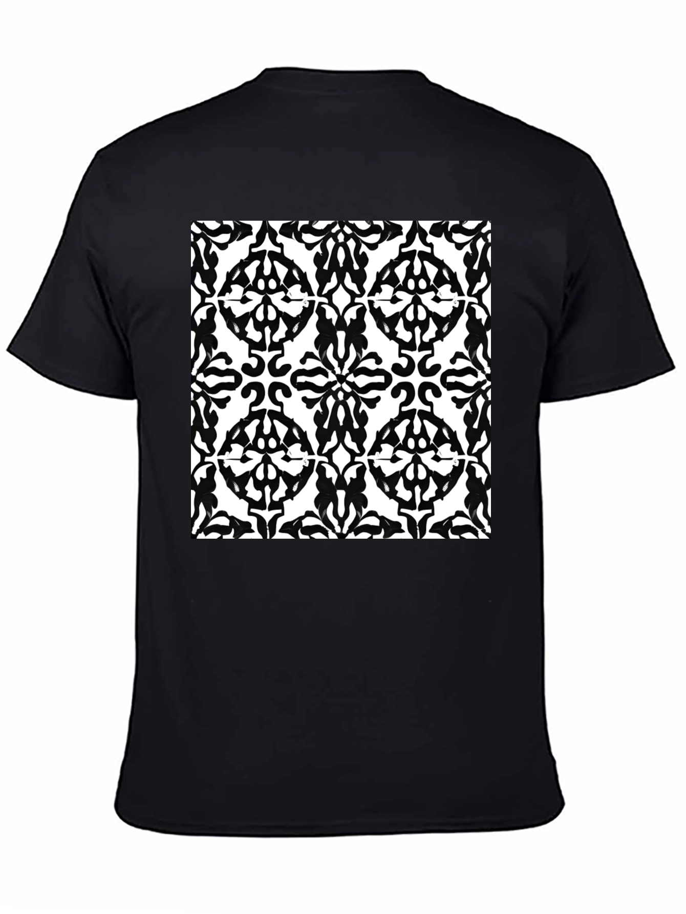 Abstract Pattern Black T-Shirt | Mens Short Sleeve