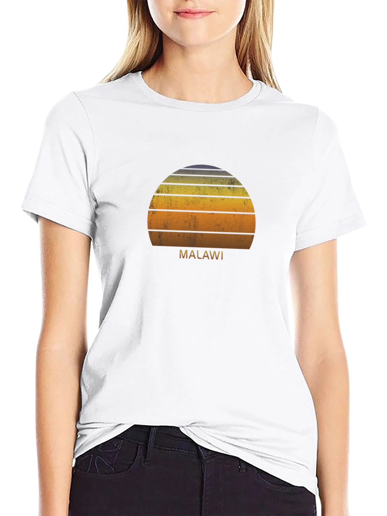 Malawi Retro Sunset T-Shirt | Stylish & Comfortable