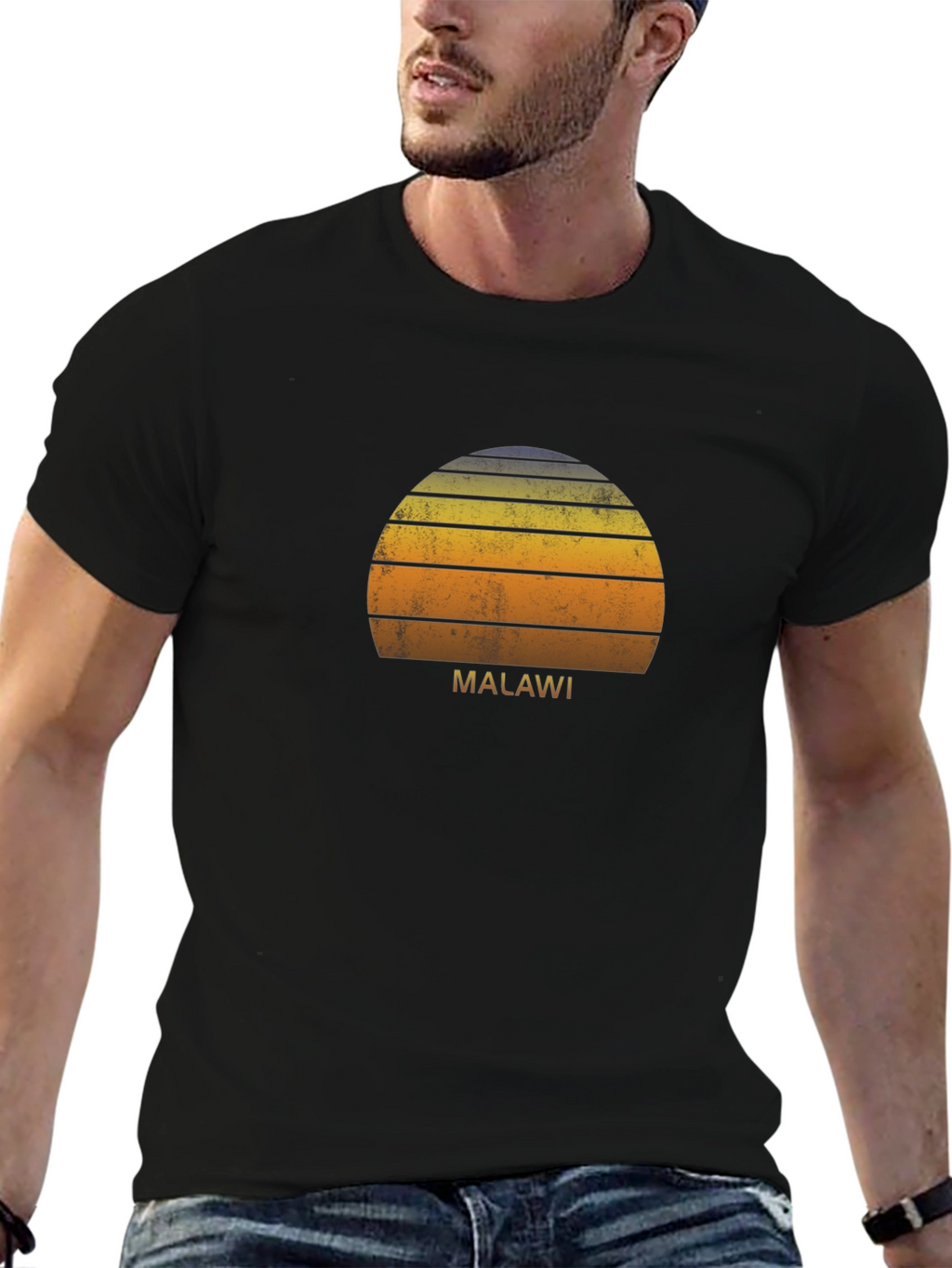 Malawi Retro Sunset T-Shirt | Stylish & Comfortable