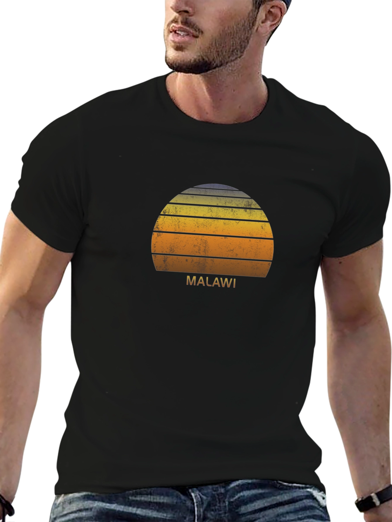 Malawi Retro Sunset T-Shirt | Stylish & Comfortable