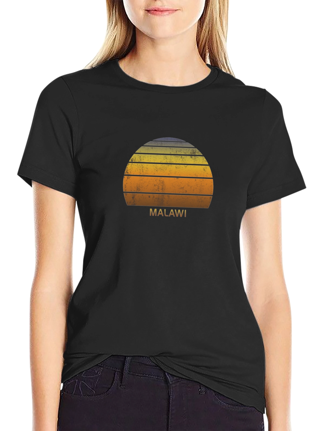Malawi Retro Sunset T-Shirt | Stylish & Comfortable