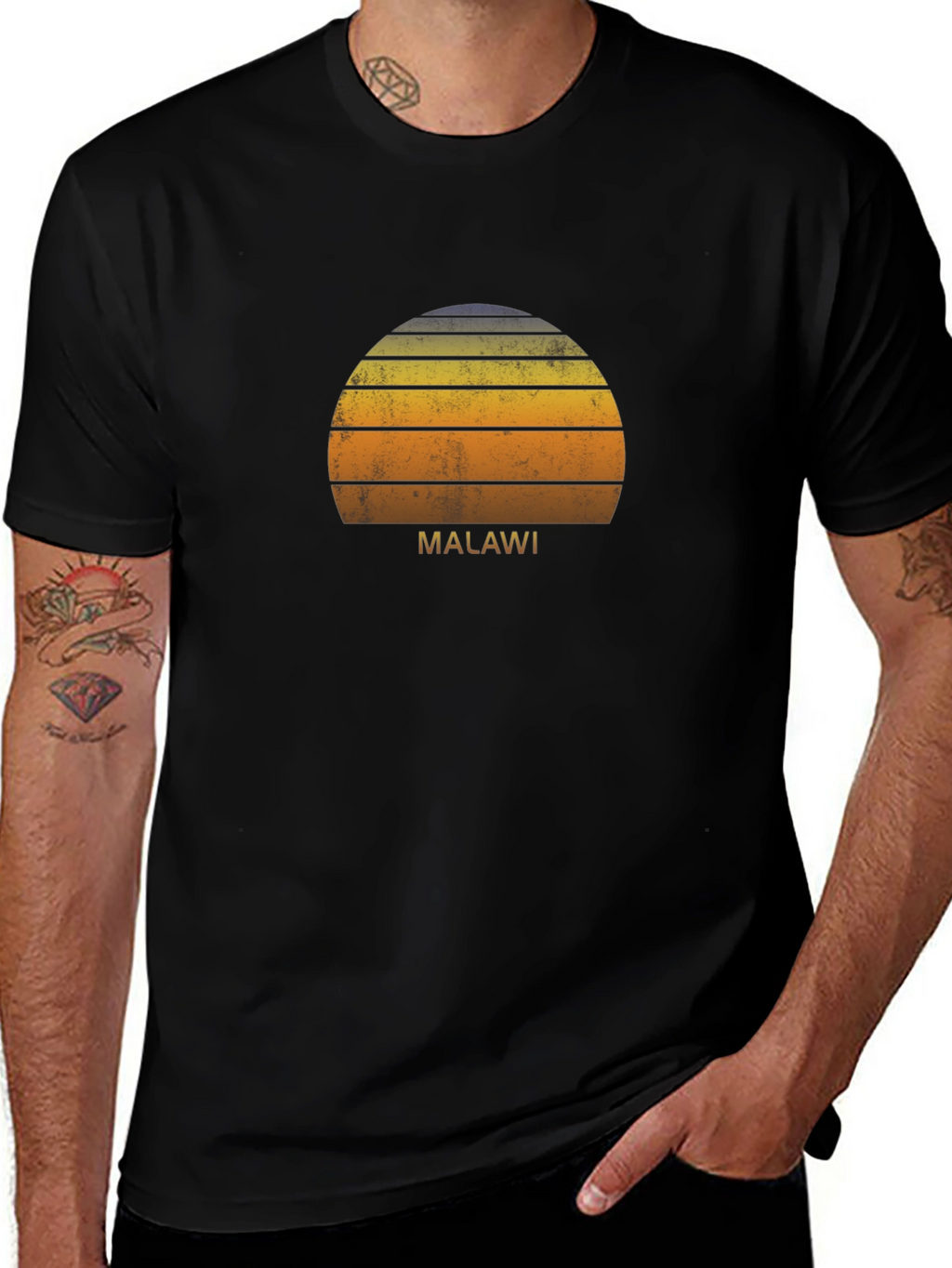 Malawi Retro Sunset T-Shirt | Stylish & Comfortable