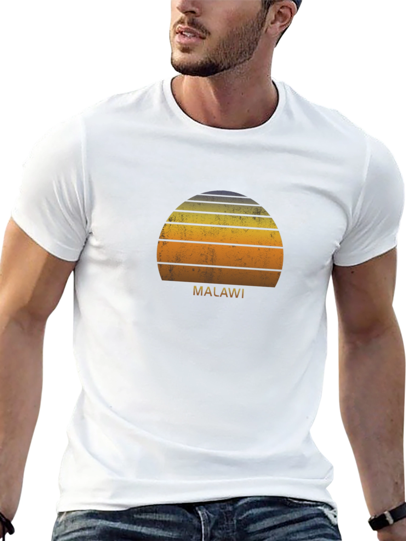 Malawi Retro Sunset T-Shirt | Stylish & Comfortable