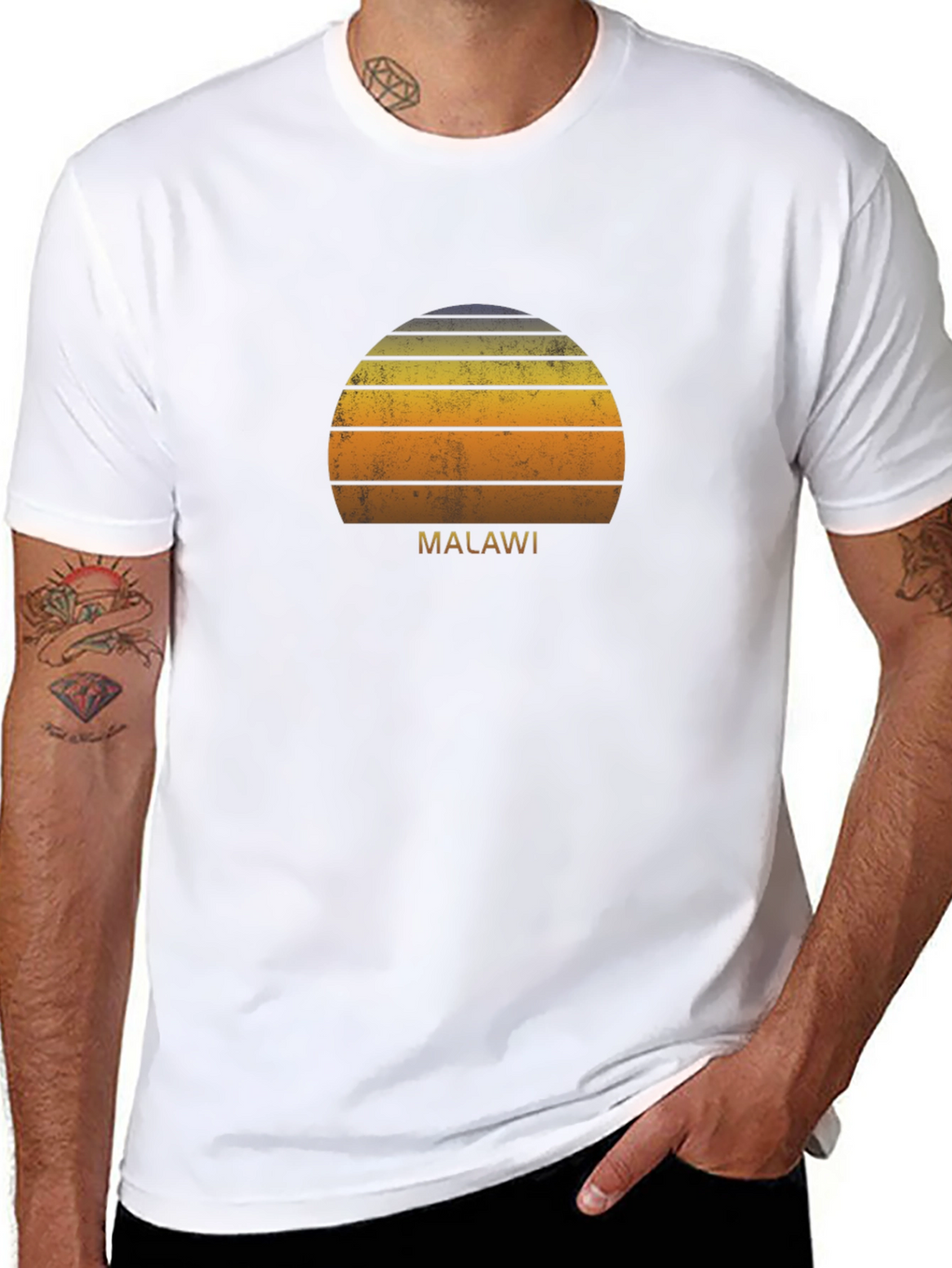 Malawi Retro Sunset T-Shirt | Stylish & Comfortable