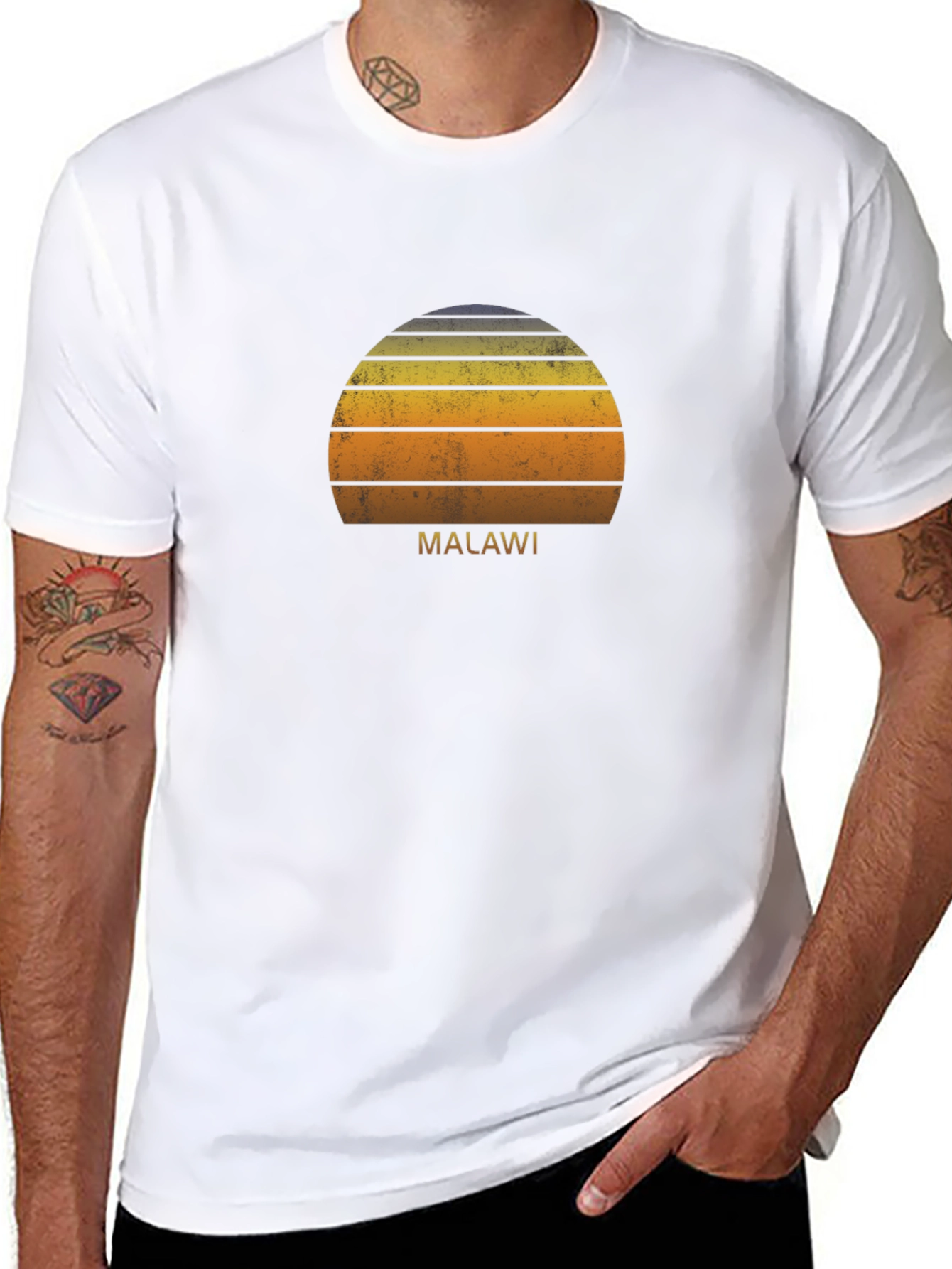 Malawi Retro Sunset T-Shirt | Stylish & Comfortable