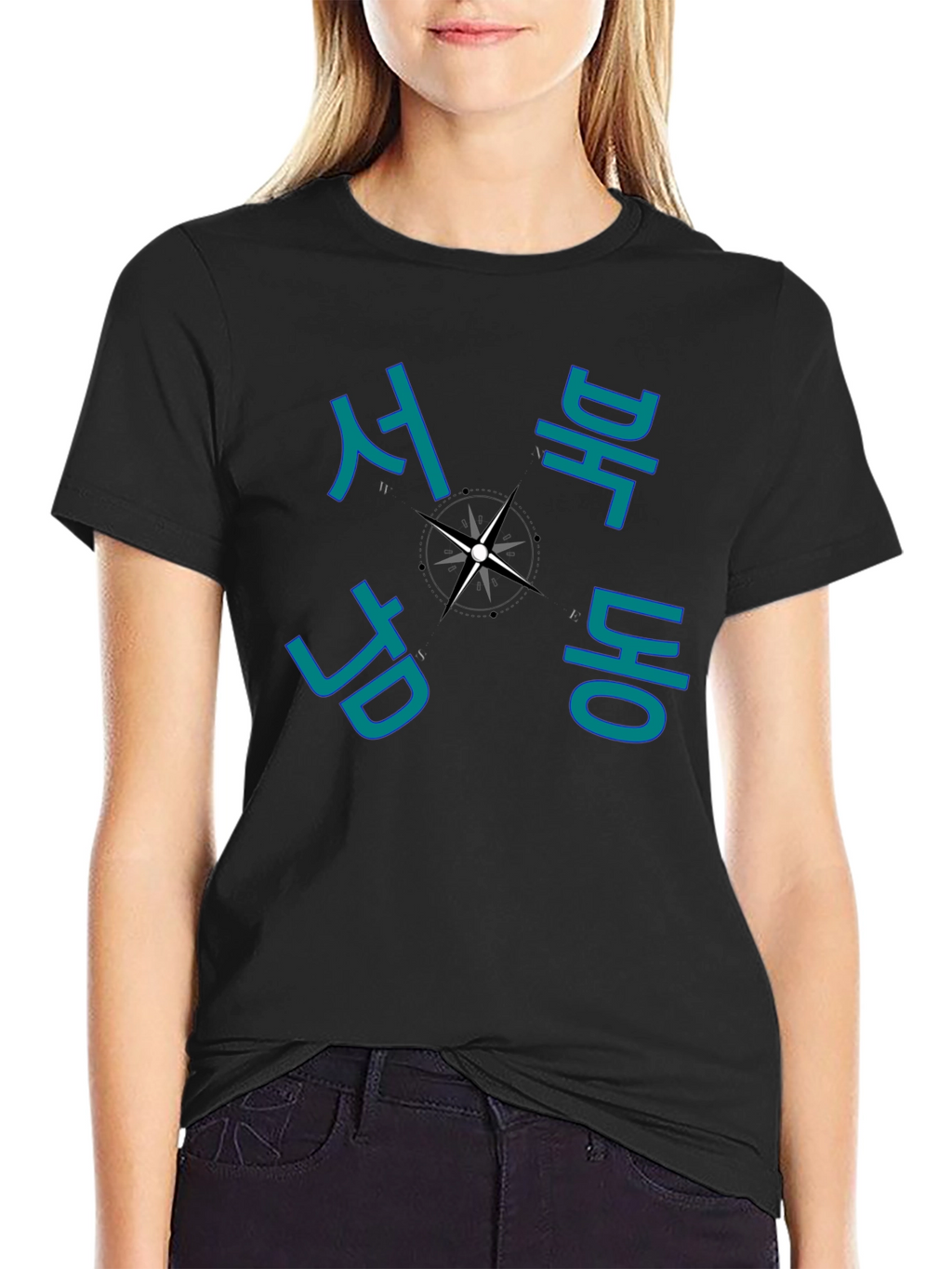 Korean Compass T-Shirt - Stylish Travel Tee