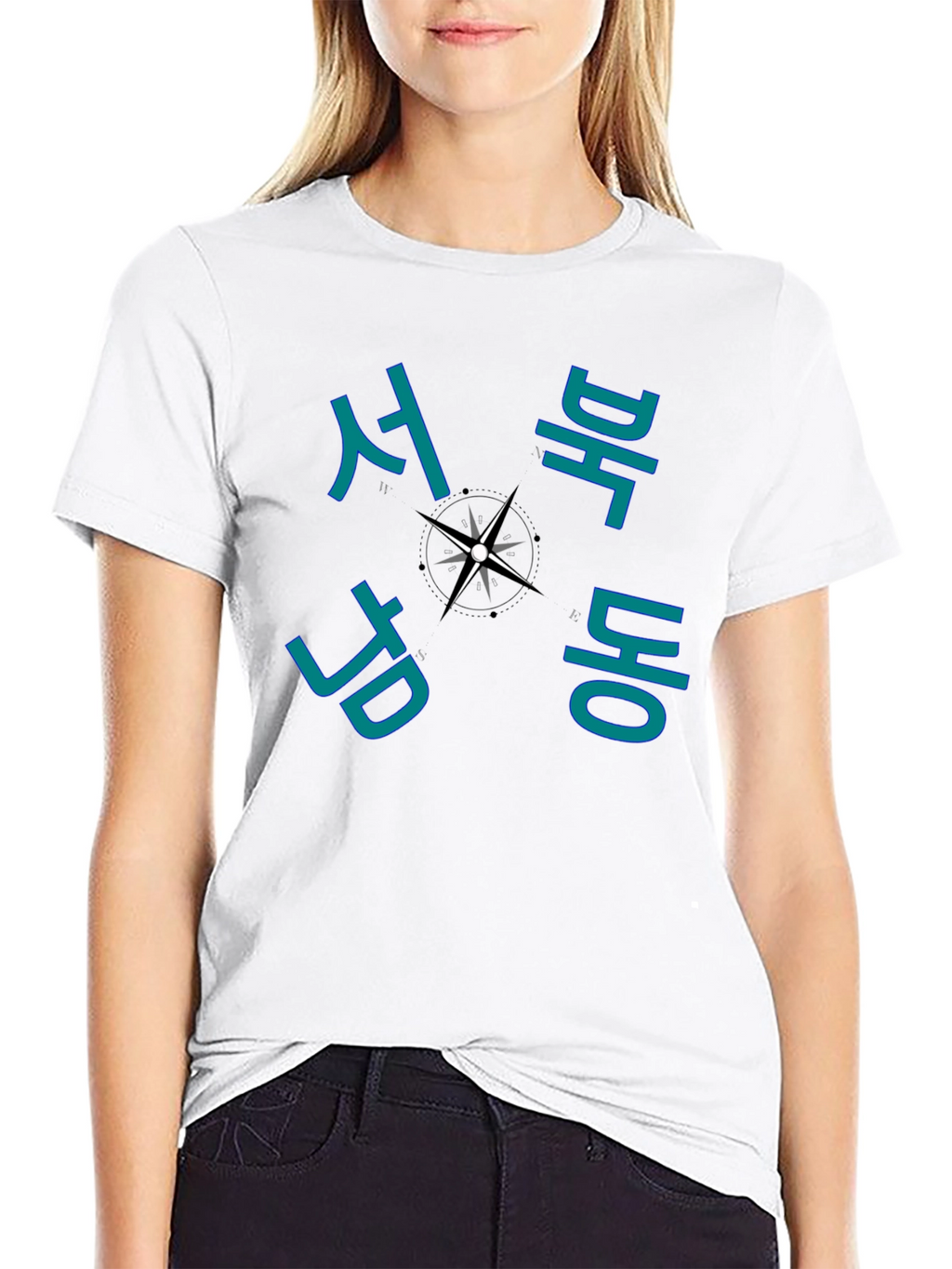 Korean Compass T-Shirt - Stylish Travel Tee