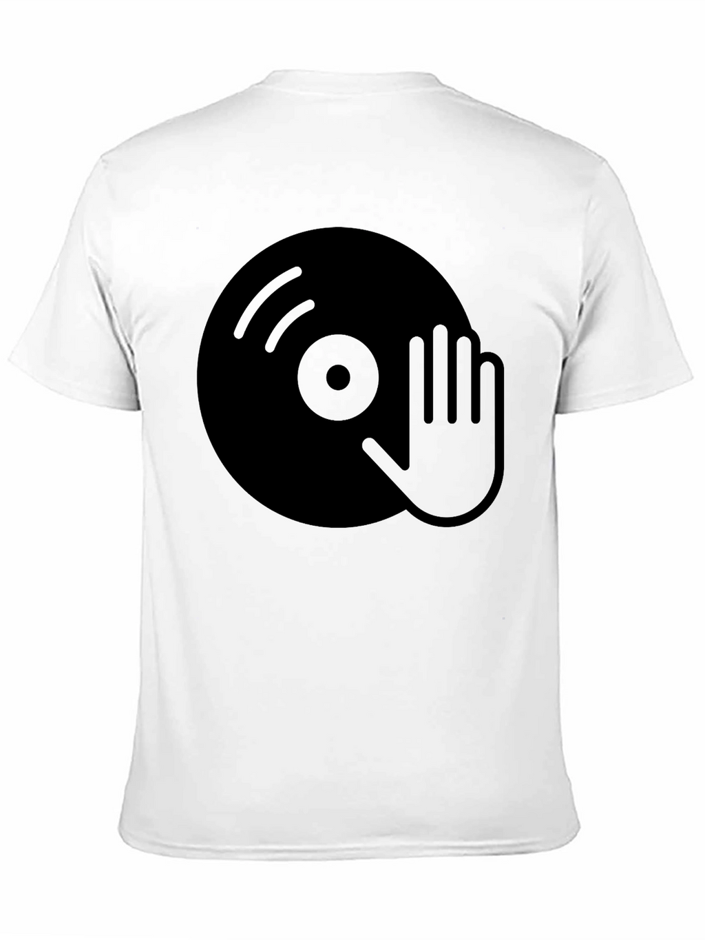 DJ Turntable Graphic Tee - Black Cotton Blend T-Shirt