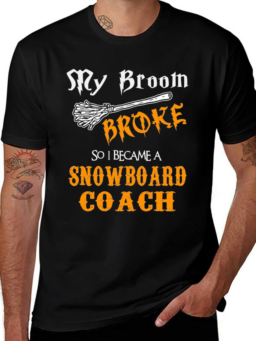 My Broom Broke Snowboard Coach T-Shirt
