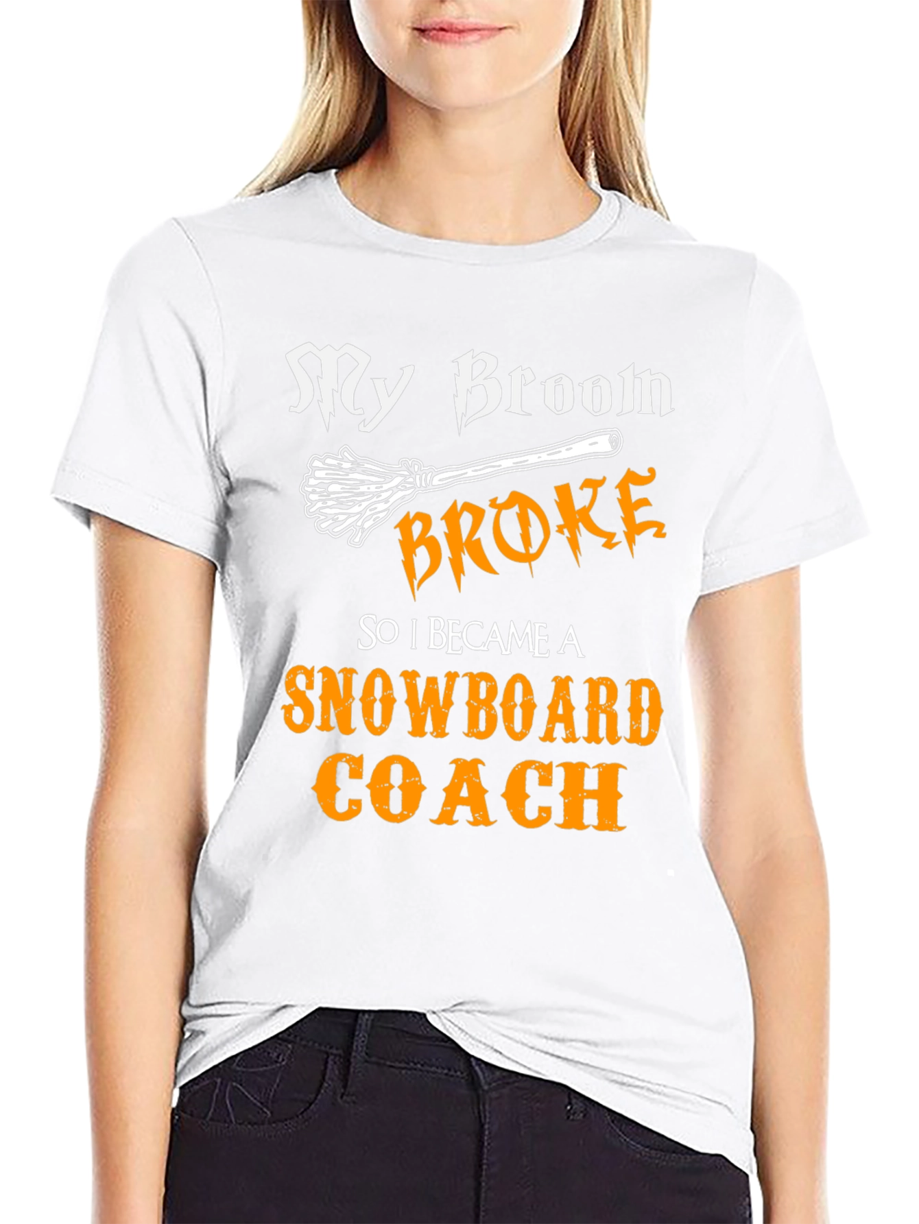 My Broom Broke Snowboard Coach T-Shirt