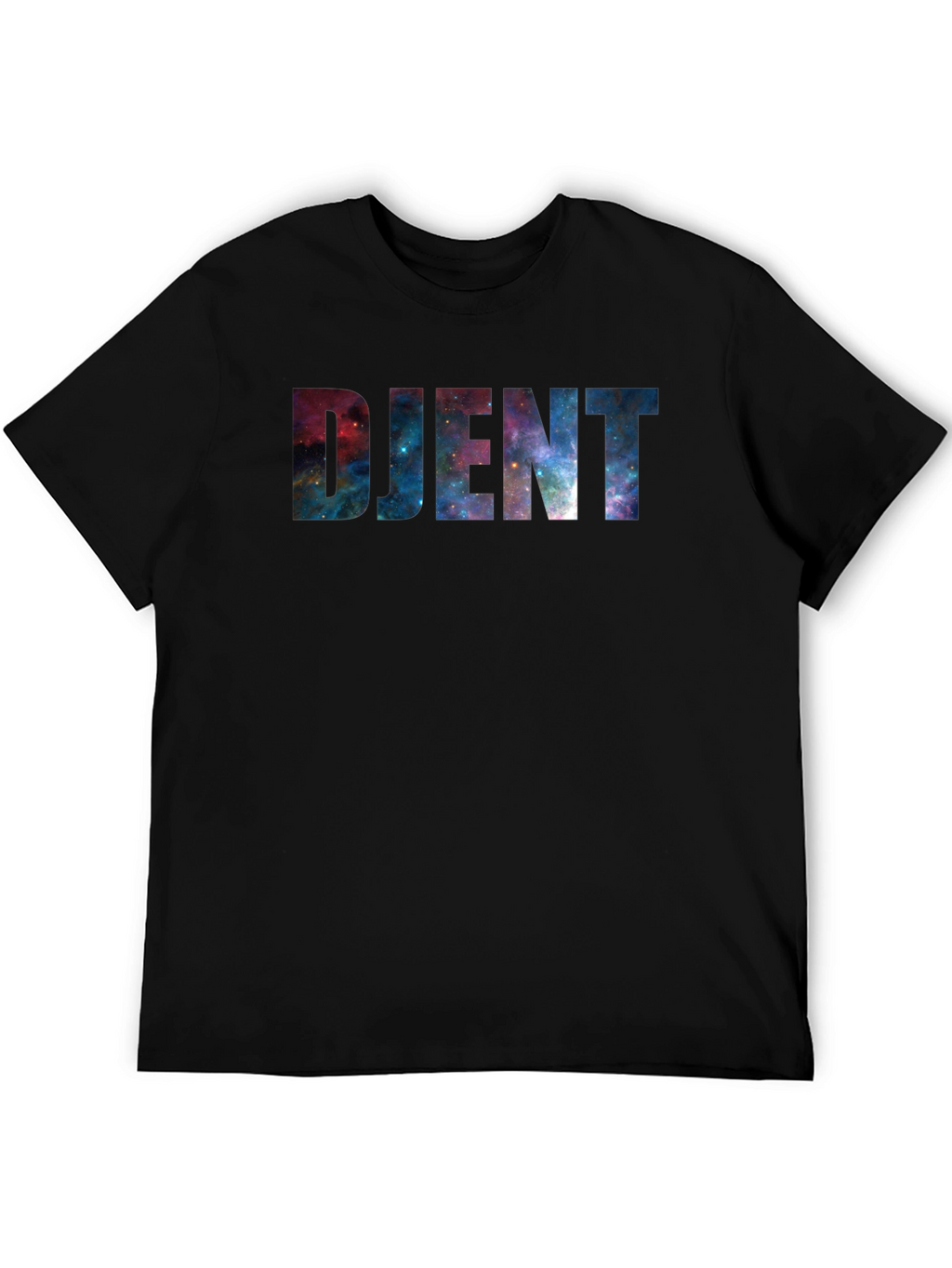 Djent Galaxy Print Black T-Shirt