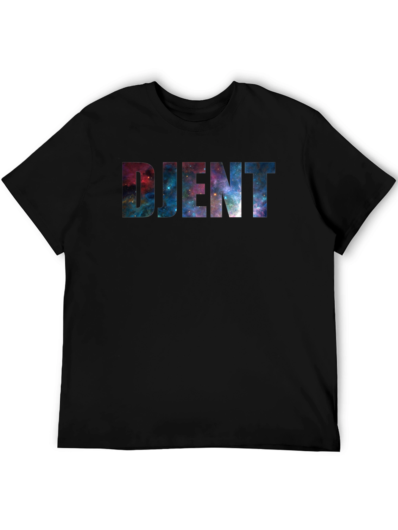 Djent Galaxy Print Black T-Shirt
