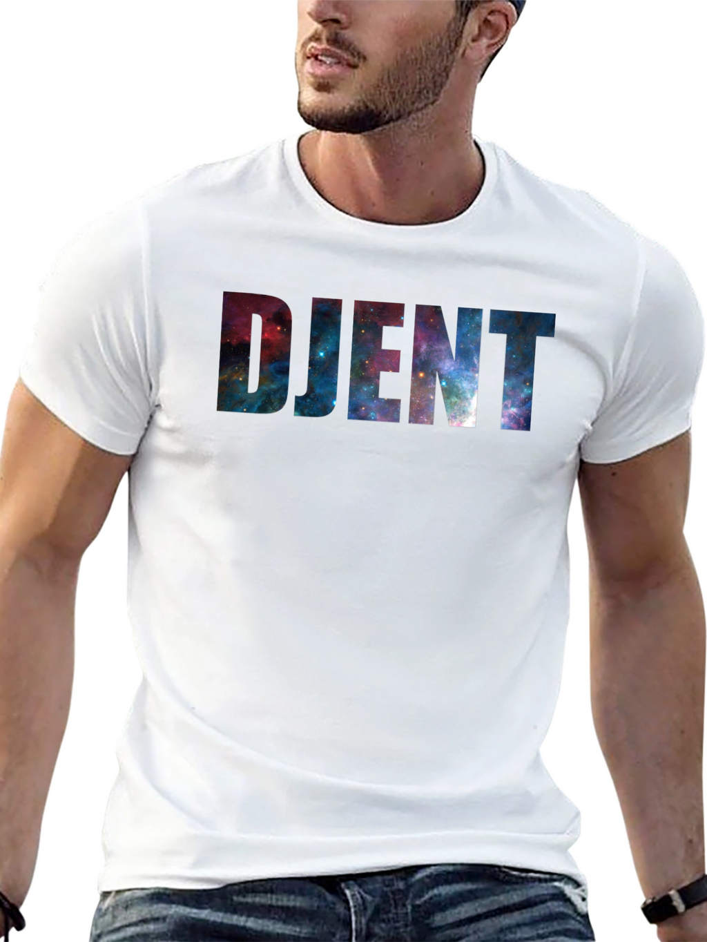 Djent Galaxy Print Black T-Shirt
