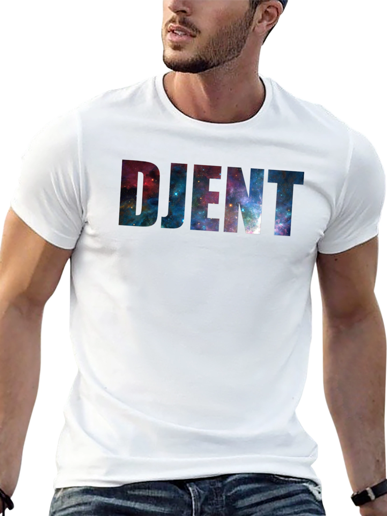 Djent Galaxy Print Black T-Shirt