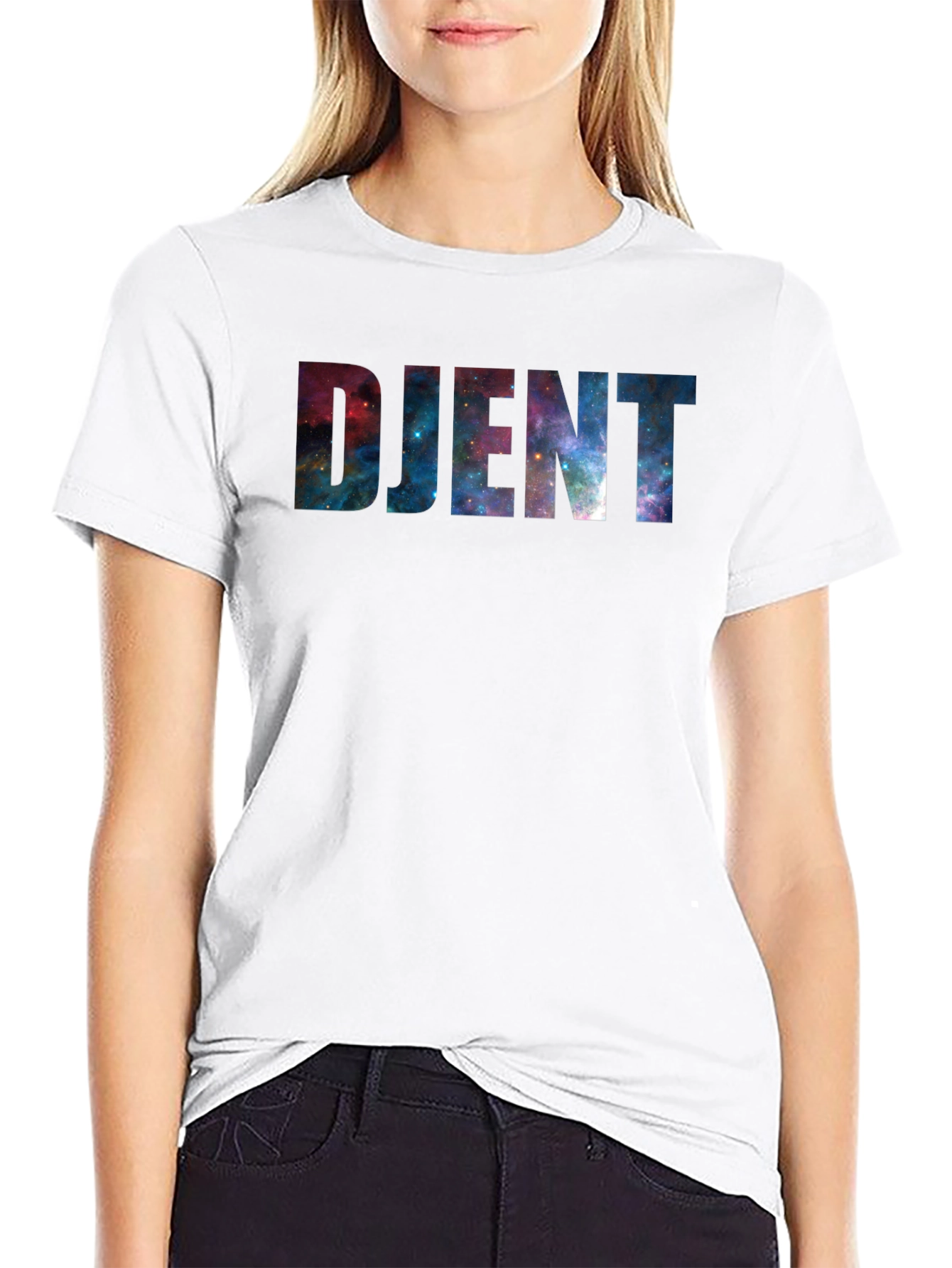 Djent Galaxy Print Black T-Shirt